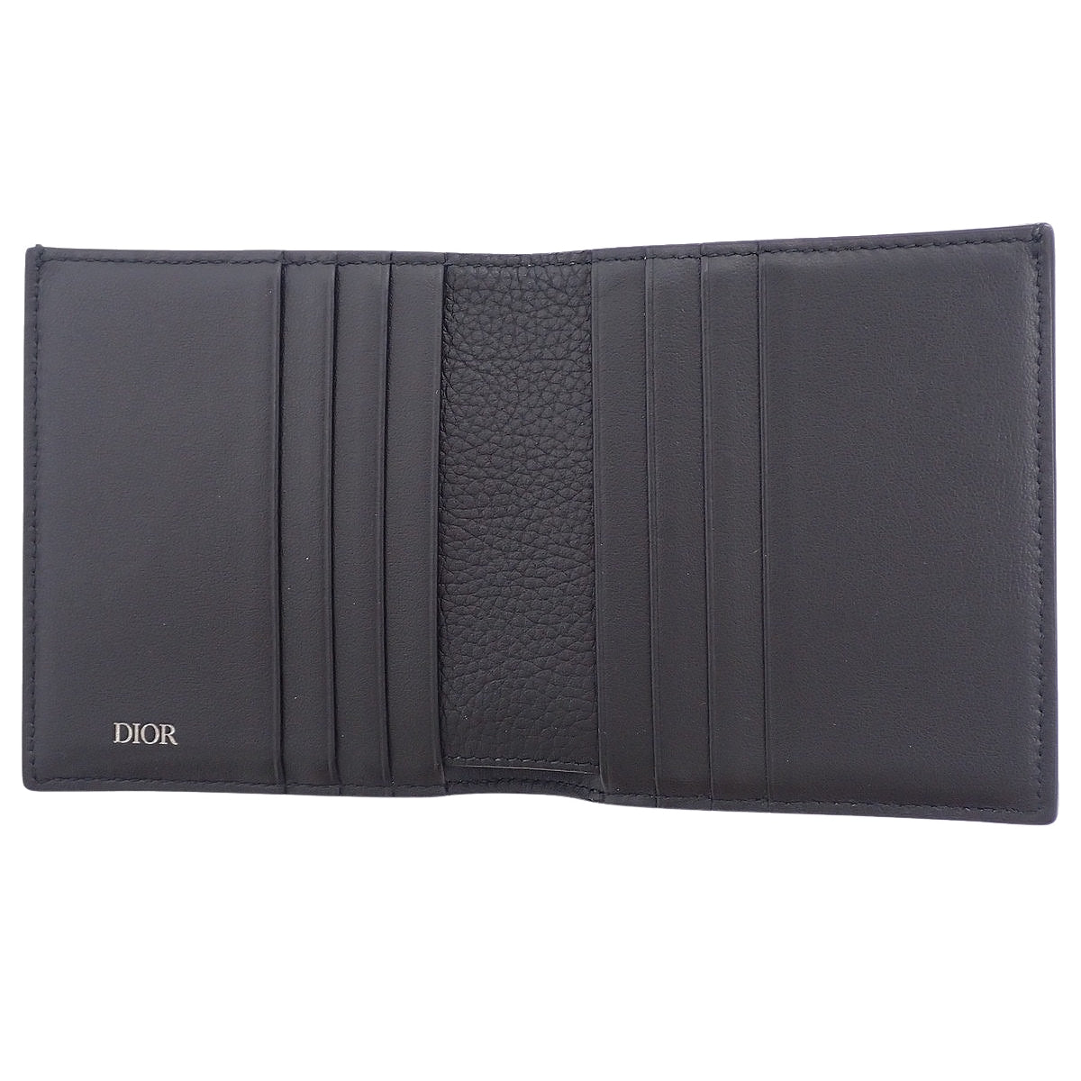 CD Icon バーティカル 2つ折りウォレット グレインドカーフスキン ブラック 2ESBH072CDI_H00N