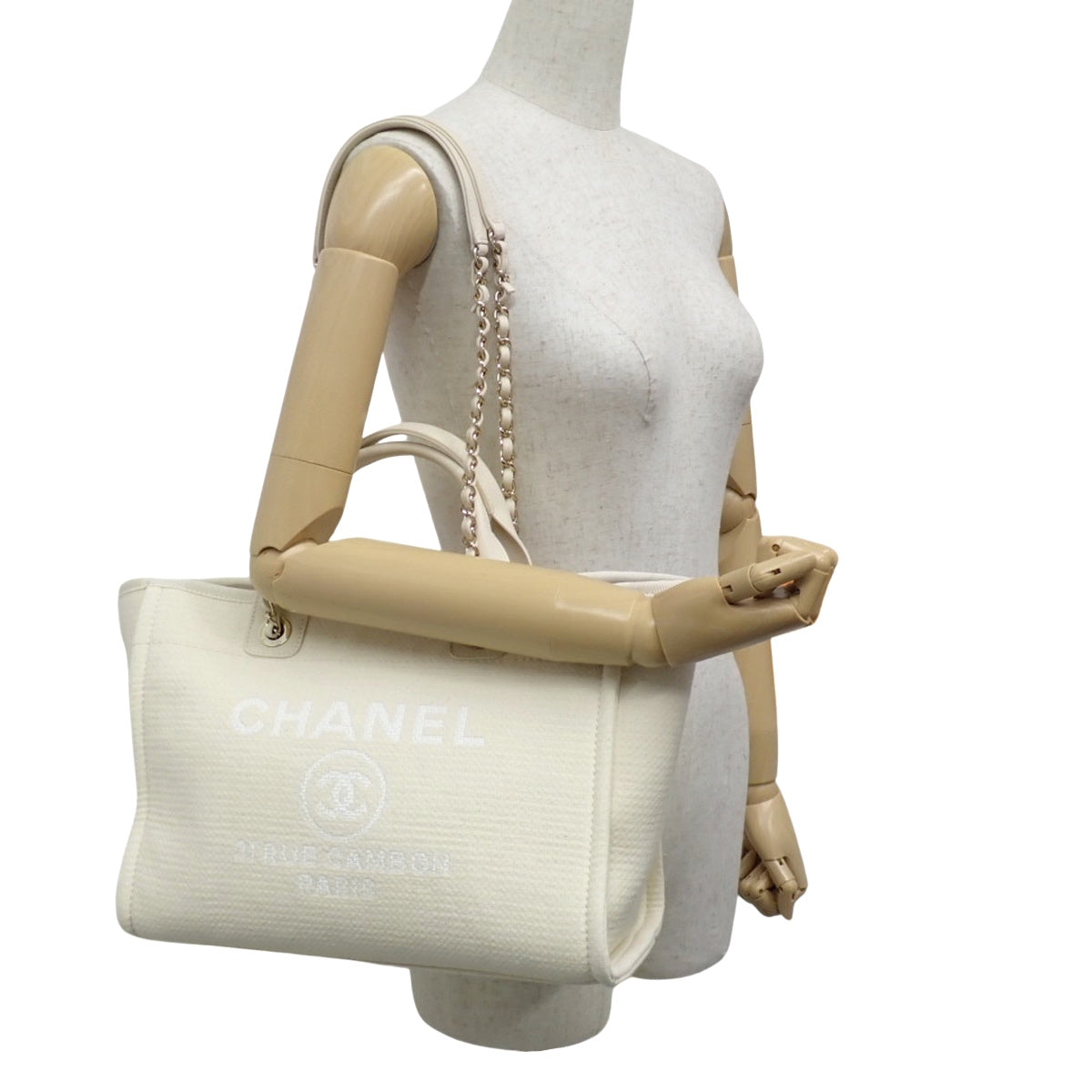 ドーヴィル トートバッグMM キャンバス アイボリー