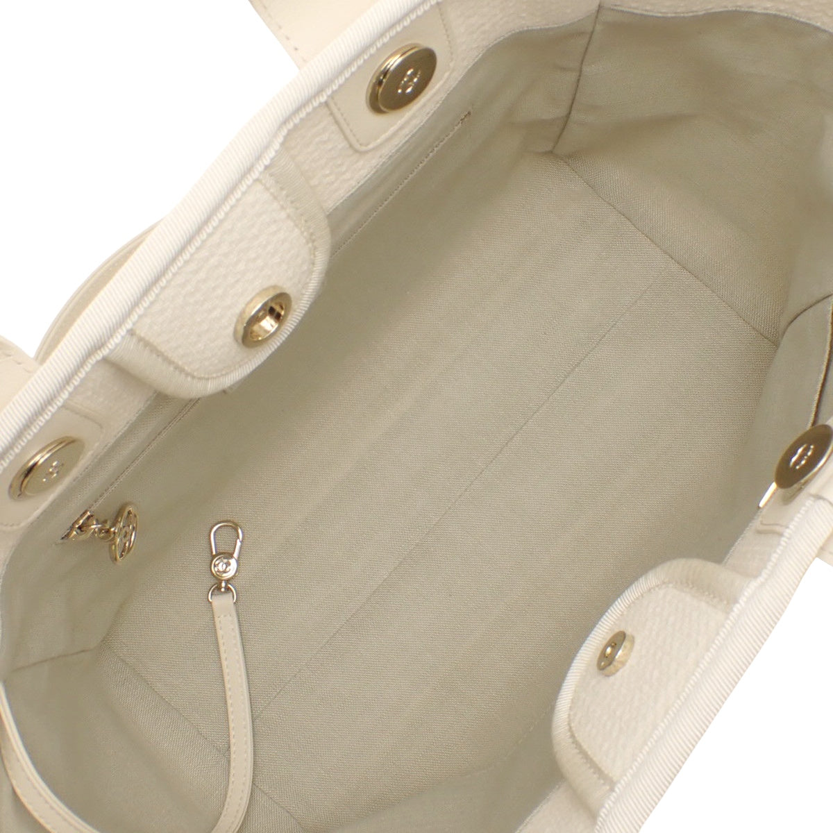 ドーヴィル トートバッグMM キャンバス アイボリー