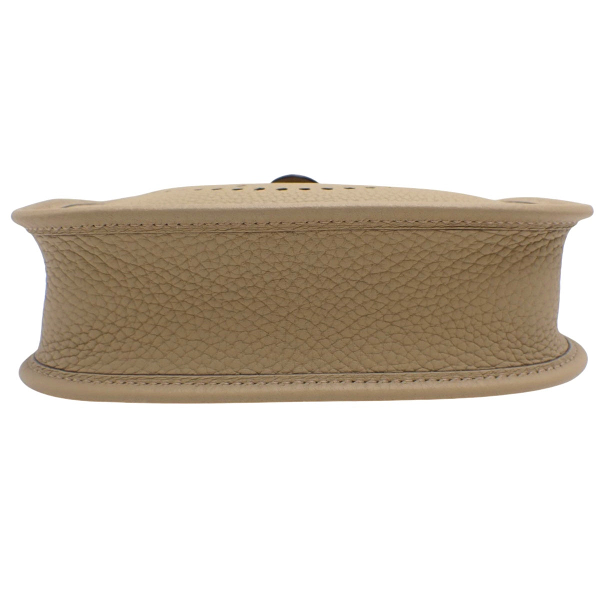 Evelyn Amazon TPM Taurillon Clemence 皮革，钯金配件，米色 Marfa 和银色配件，双重压印。