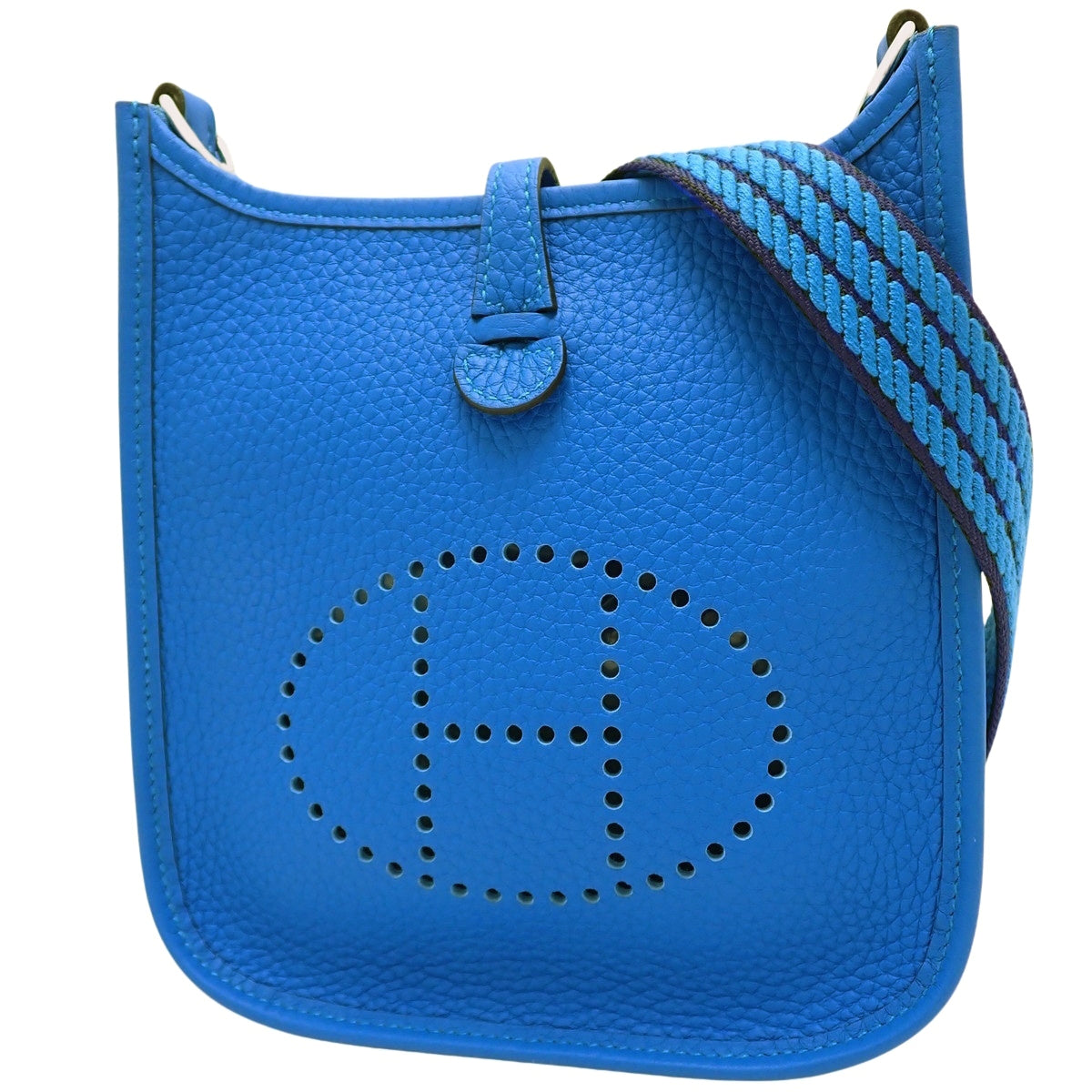 Evelyn Amazon TPM, Taurillon Clemence Blue Hydra, Silver hardware, W stamp