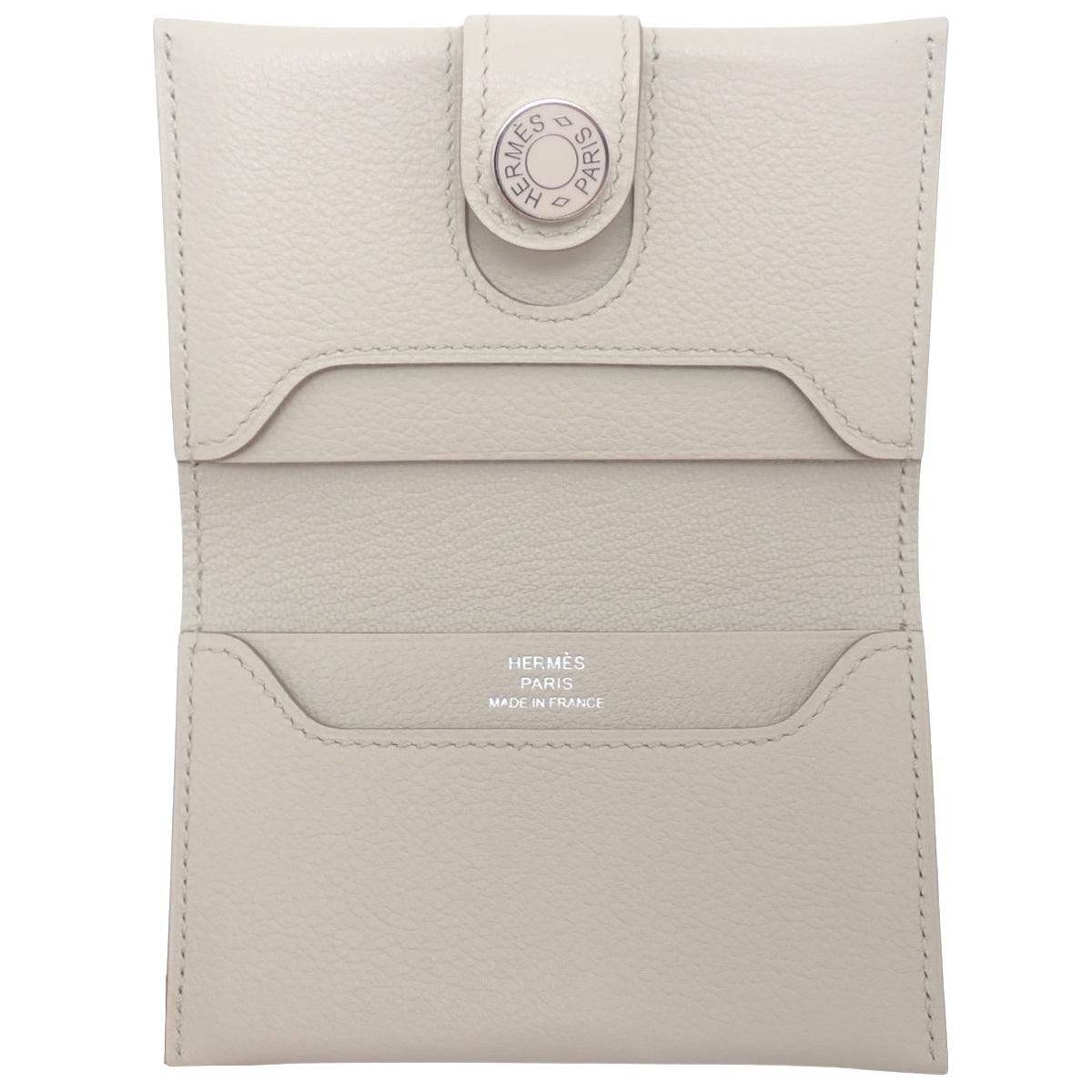 RMS Card Holder, Evercolor Beton, Silver Hardware, W Engraved