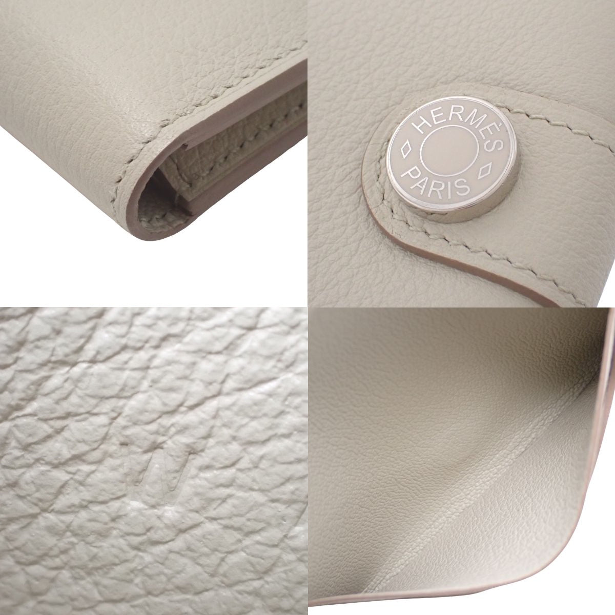 RMS Card Holder, Evercolor Beton, Silver Hardware, W Engraved