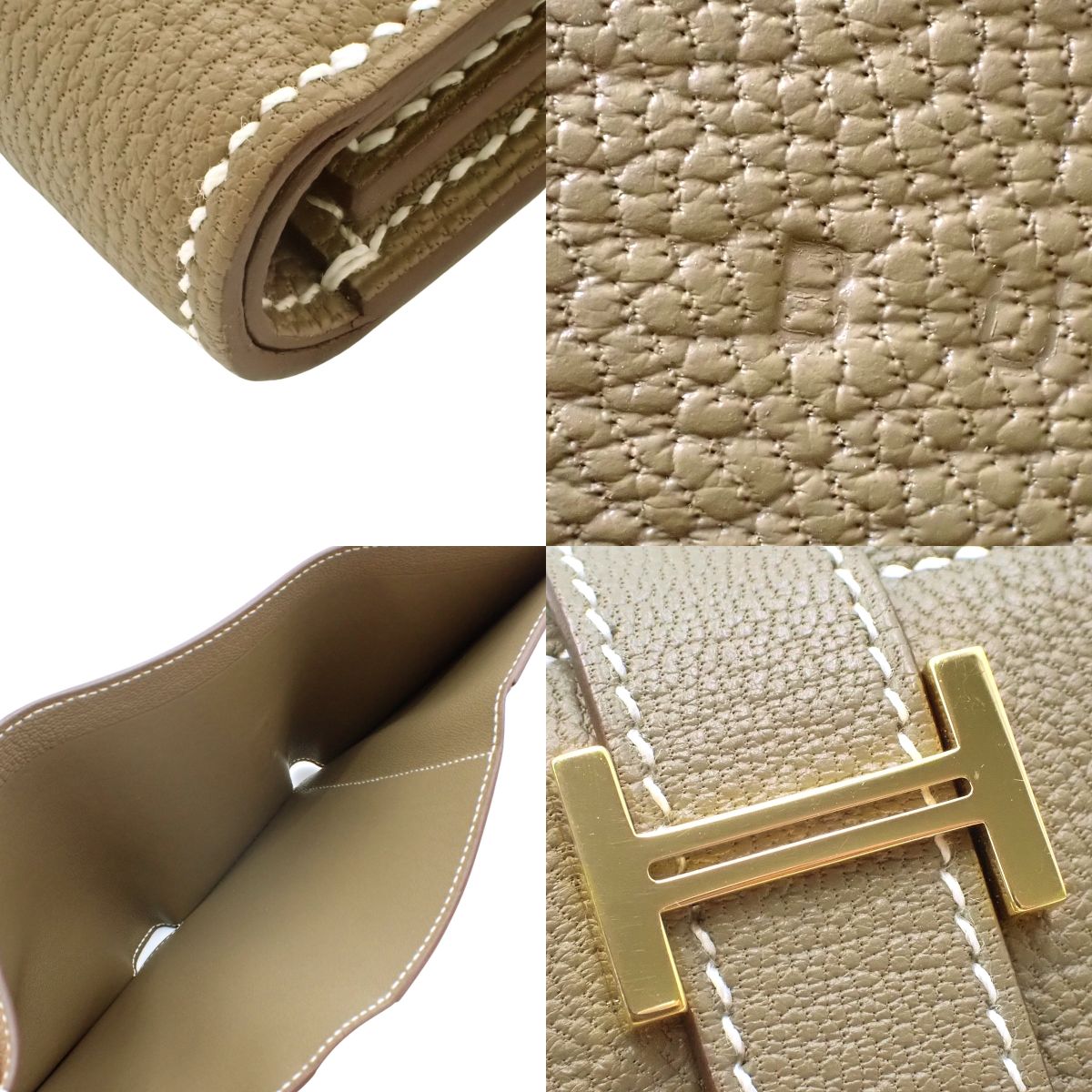 Bearn Combination Chevre Etoupe Gold Hardware B Stamp