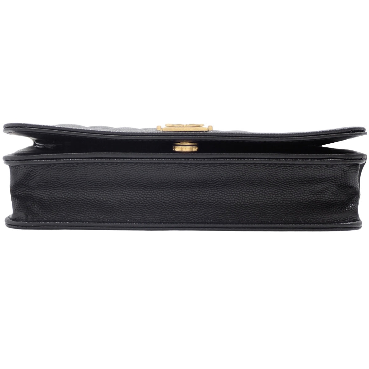 マトラッセ ボーイシャネル ココマーク チェーンウォレット キャビアスキン ブラック AP1117