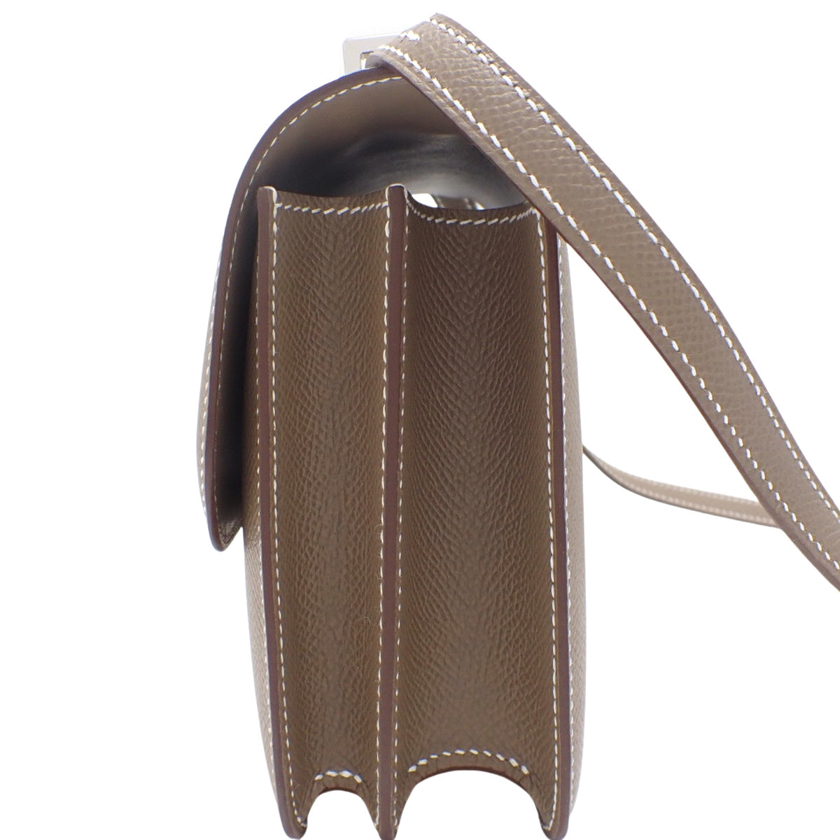 【新品】Constance 3 Mini Miroir K Stamp，Epsom Etoupe，银五金