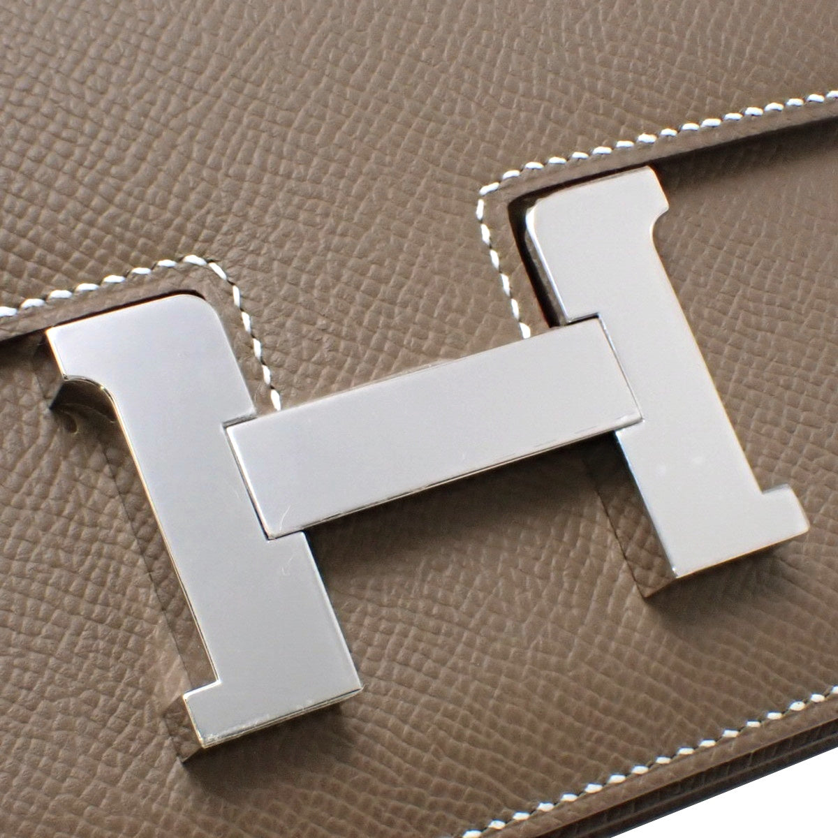 【新品】Constance 3 Mini Miroir K Stamp，Epsom Etoupe，银五金