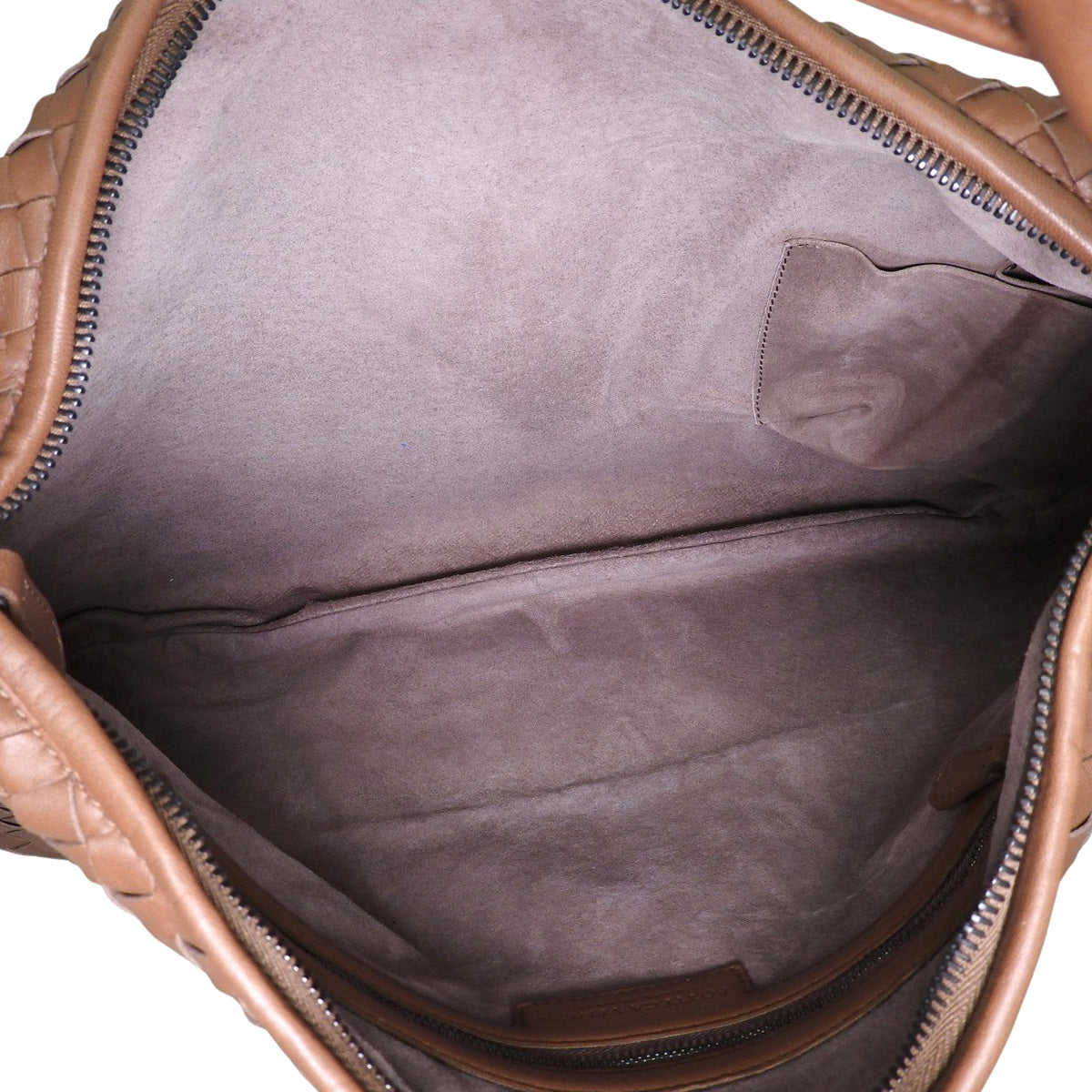 棕色 Intrecciato 皮革 Hobo 单肩包