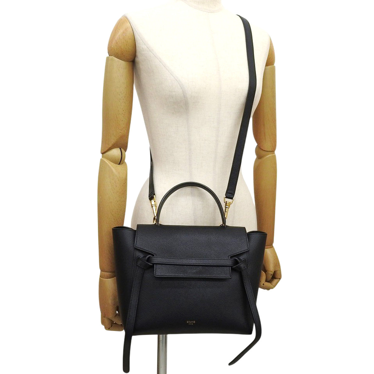 黑色粒面小牛皮腰包，货号：189153ZVA.38NO