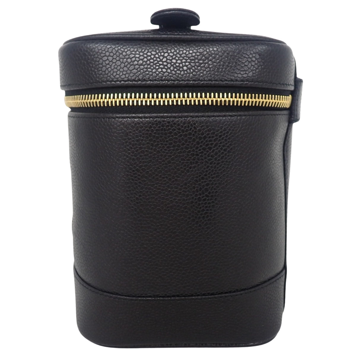 Coco Mark 化妆包，鱼子酱纹皮革，黑色，A01998