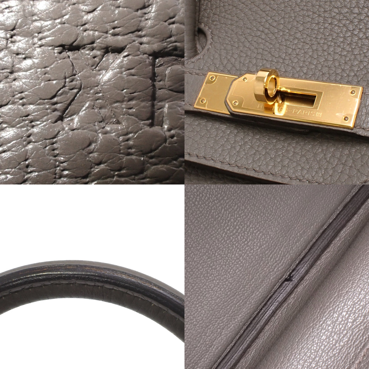 Birkin 35 Togo Etain 金色五金 X 印章