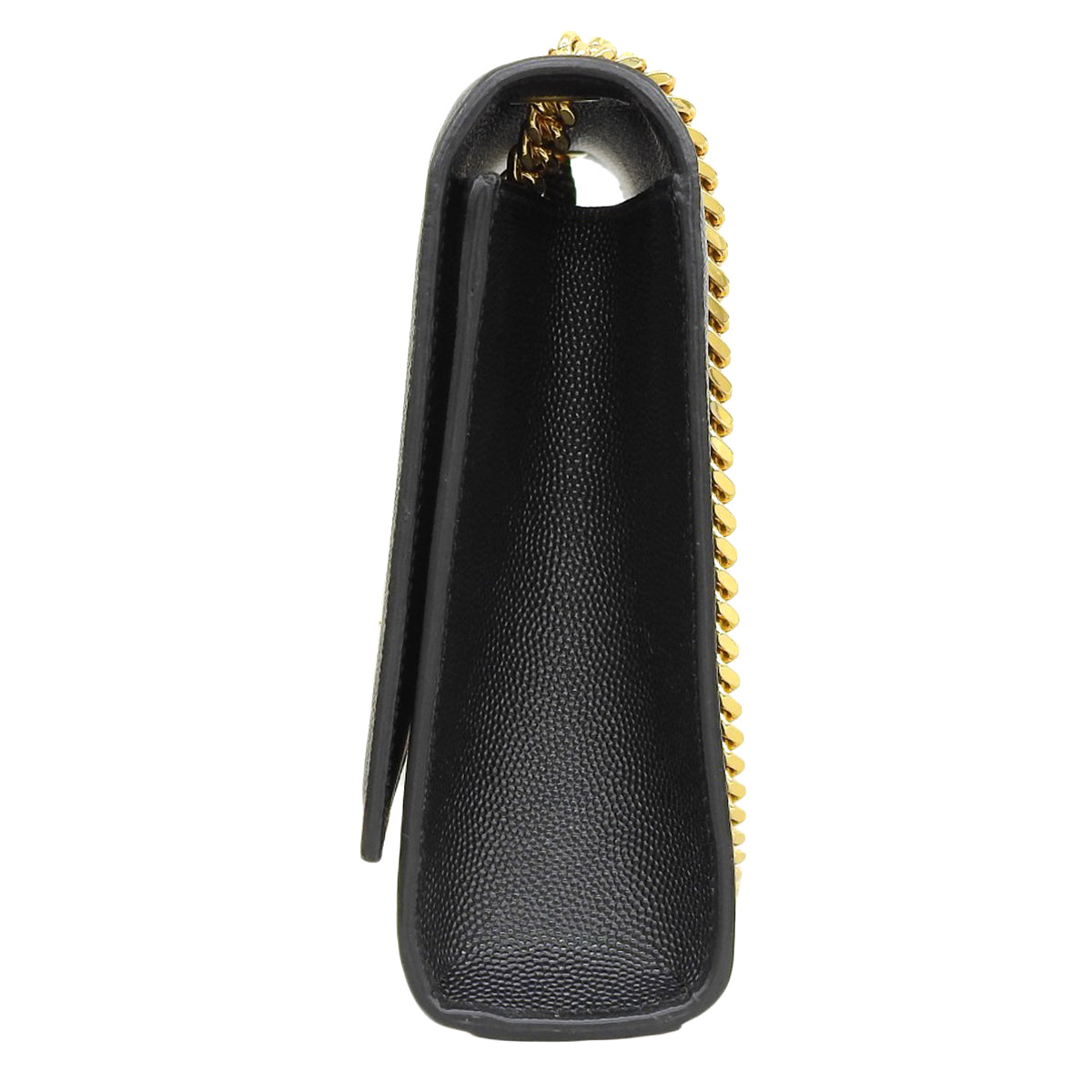 Kate Medium Leather Black 364021 Classic Chain Shoulder Bag with YSL Logo