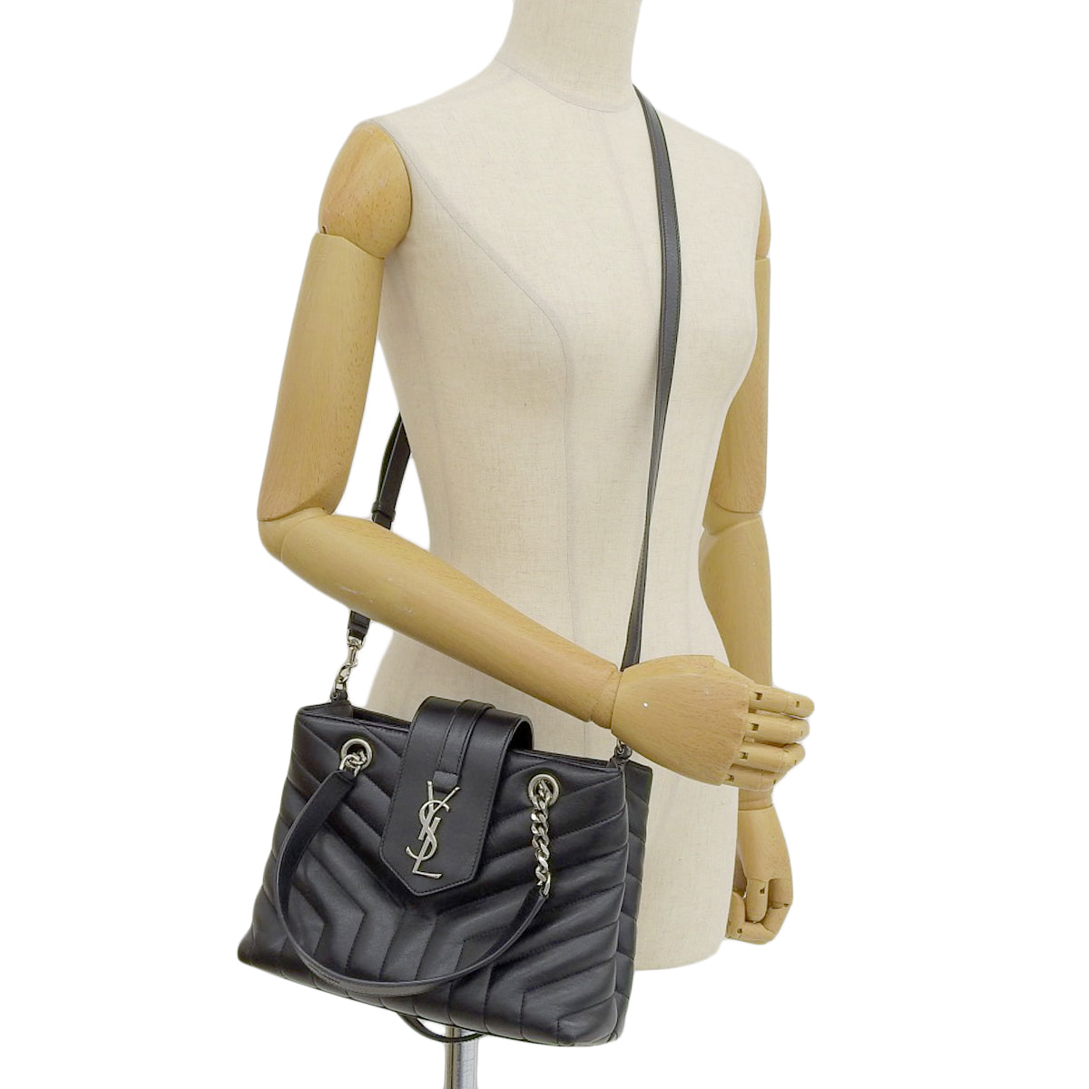 ルル ハンドバッグ レザー ブラック 502717