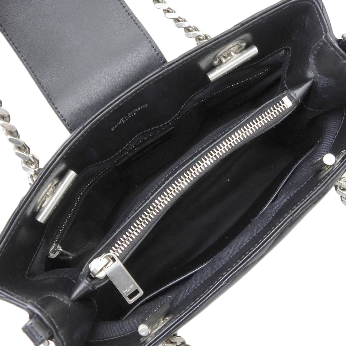 Lulu 手提包，黑色皮革，货号 502717