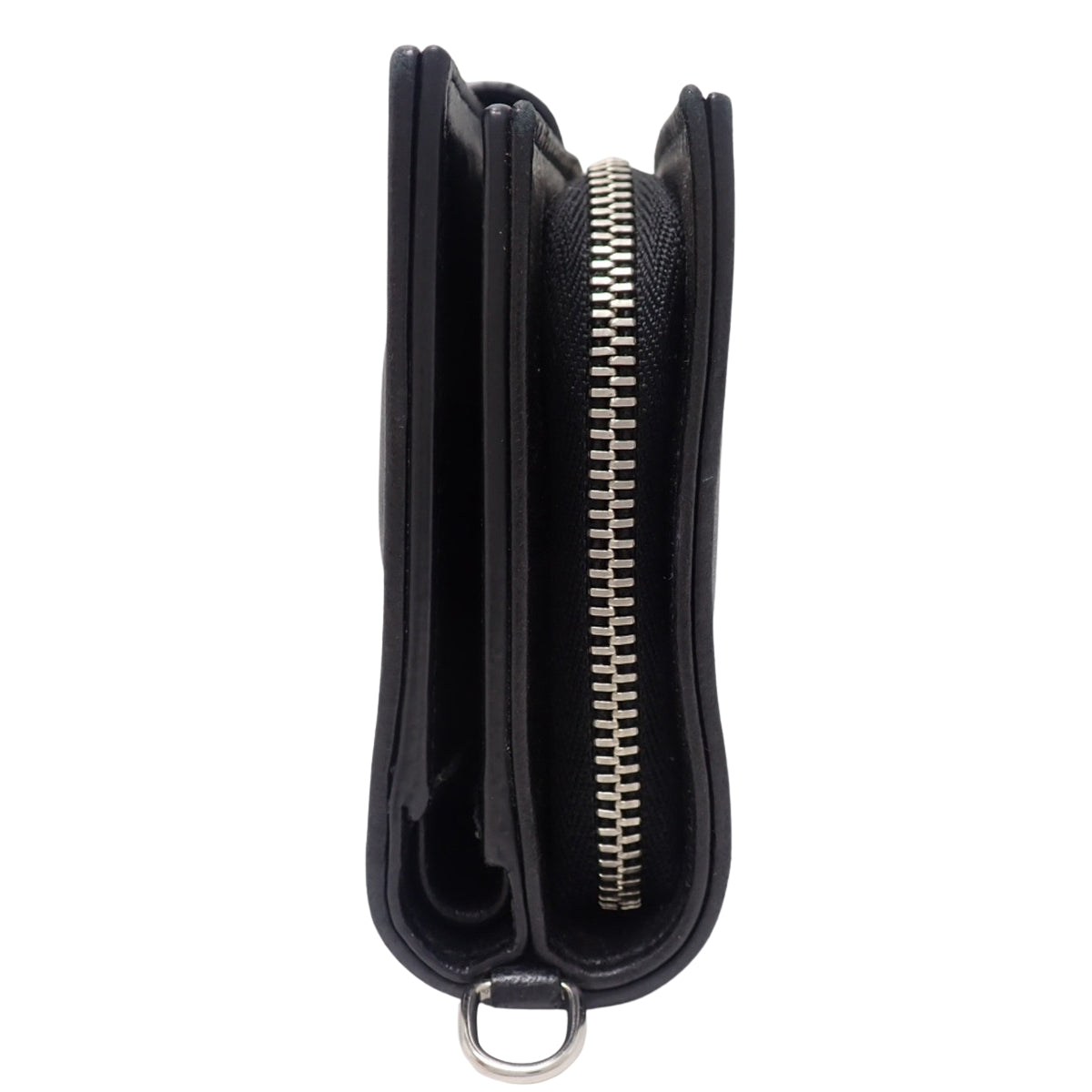 カナージュ 二つ折り財布 ラムスキン ブラック