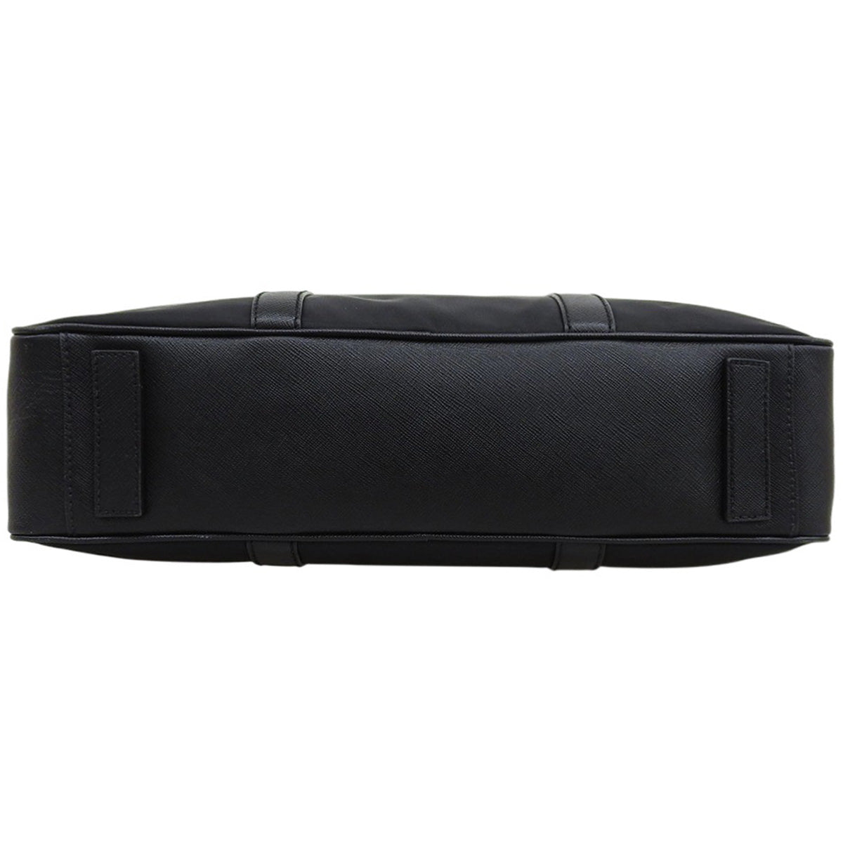 黑色尼龙和Saffiano皮革双肩商务包