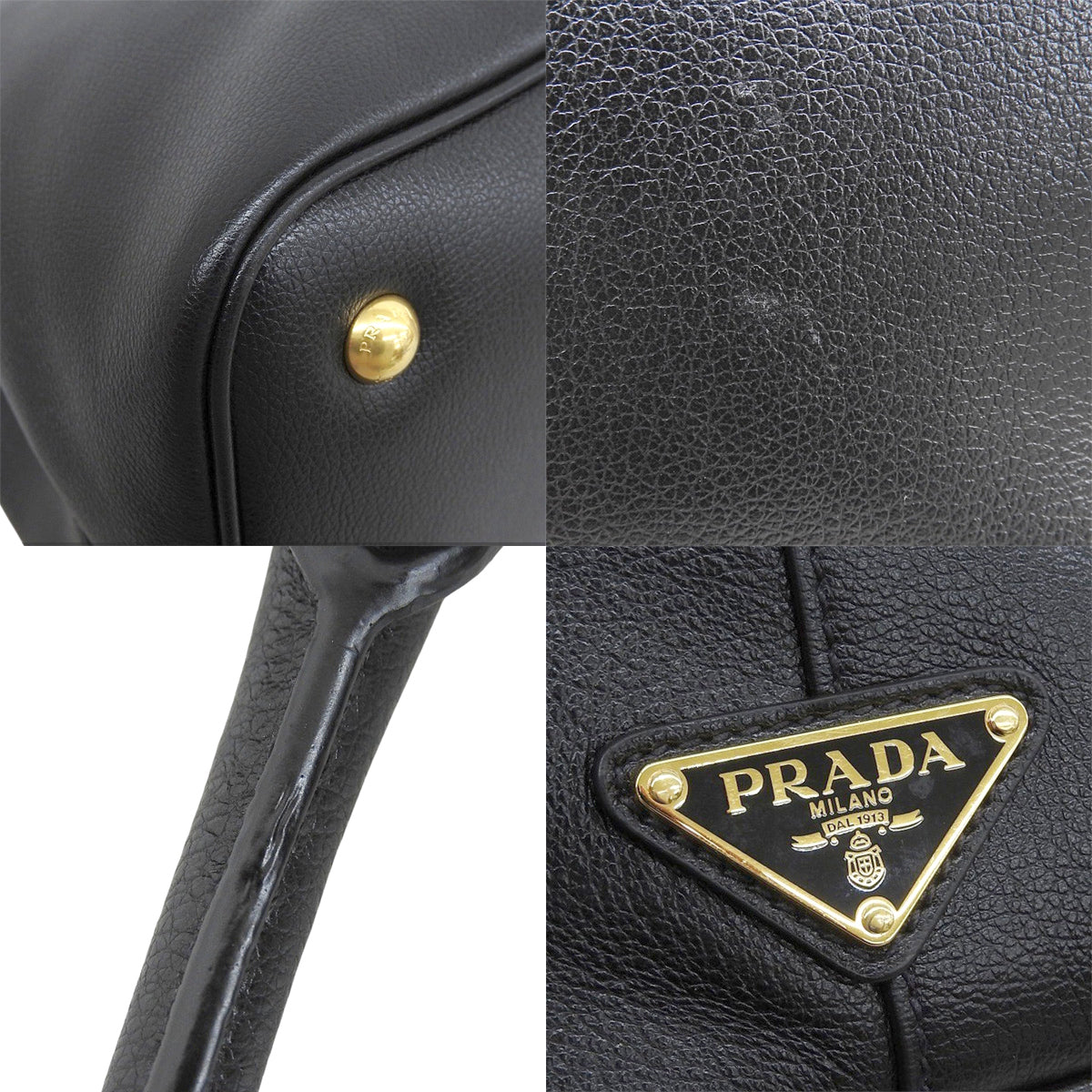 2-way tote bag calfskin NERO 1BA579