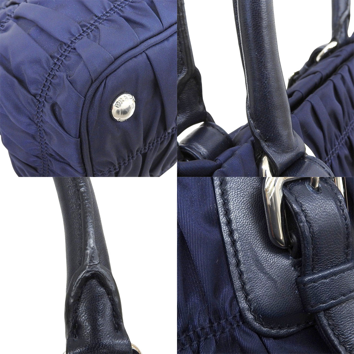 尼龙海军蓝双用手提包 1BA173