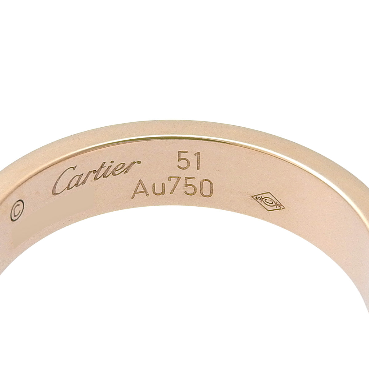 Love Ring, Small Model, Diamond, Pink Gold, K18PG, 4.4g