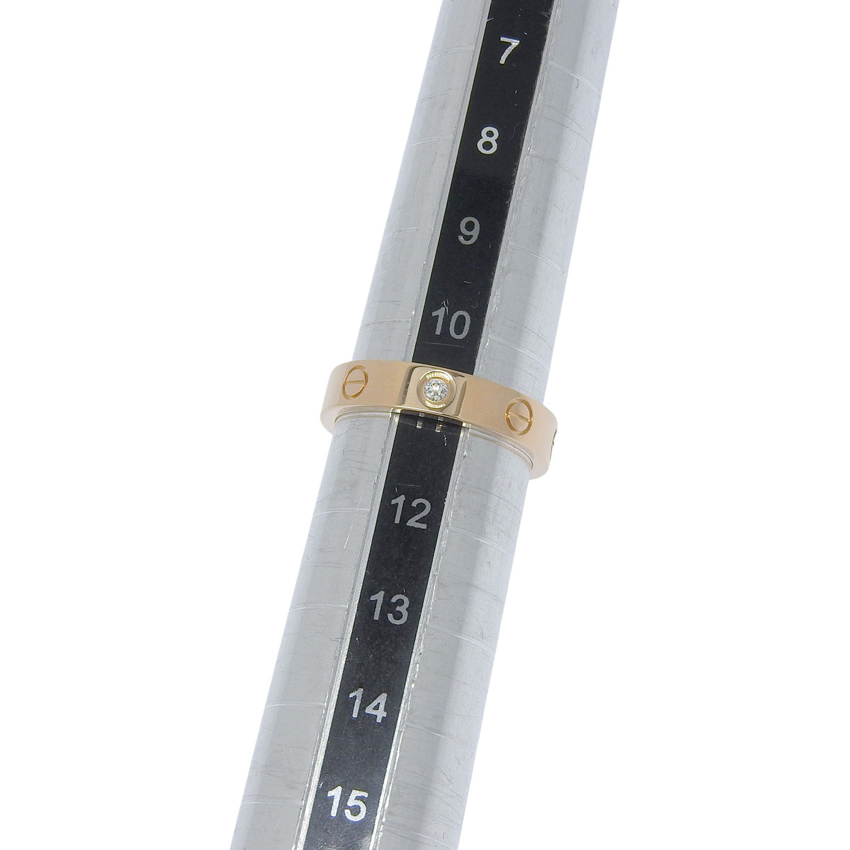 Love Ring, Small Model, Diamond, Pink Gold, K18PG, 4.4g