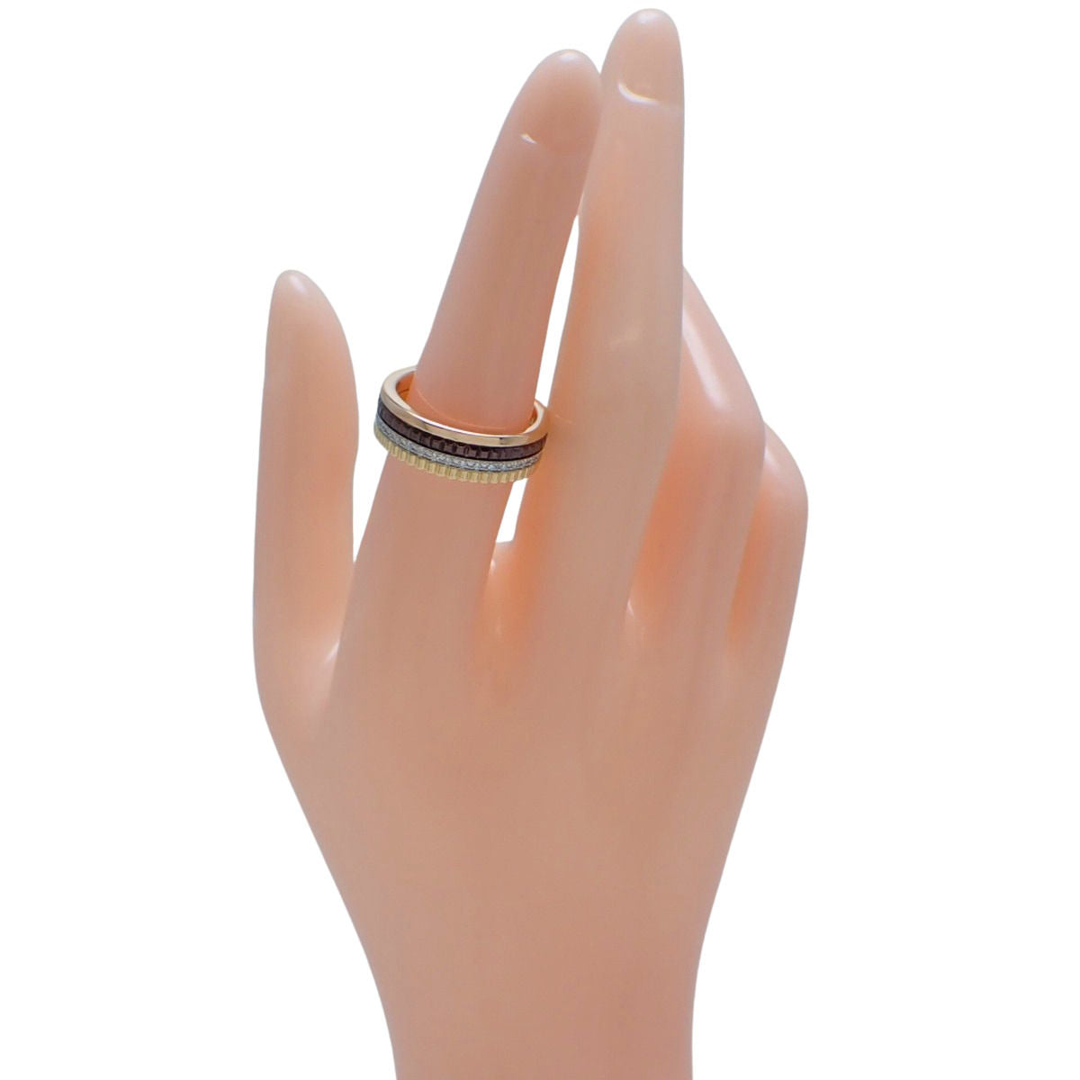 Quatre Classic Diamond Ring, Small Diamond, 18K Yellow Gold, PG, and White Gold