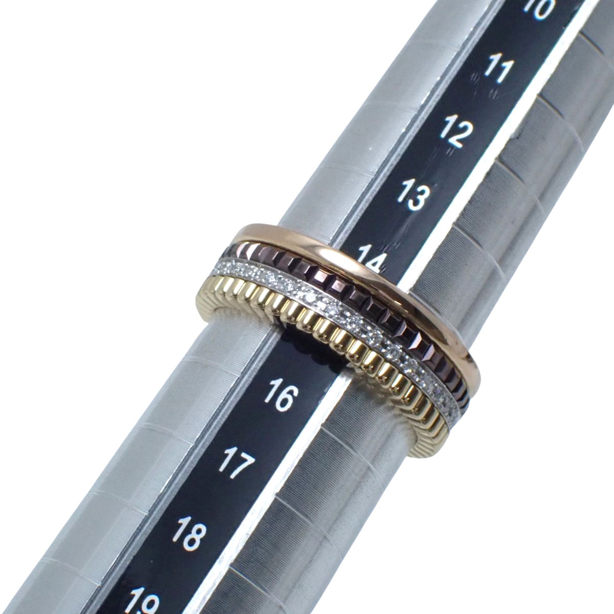 Quatre Classic Diamond Ring, Small Diamond, 18K Yellow Gold, PG, and White Gold