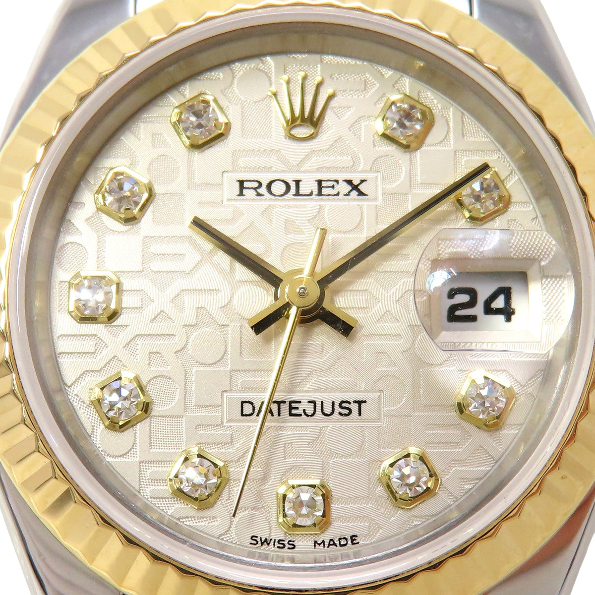 デイトジャスト 179173 YG/SS F番 コンピューター文字盤 10PD 自動巻き レディース