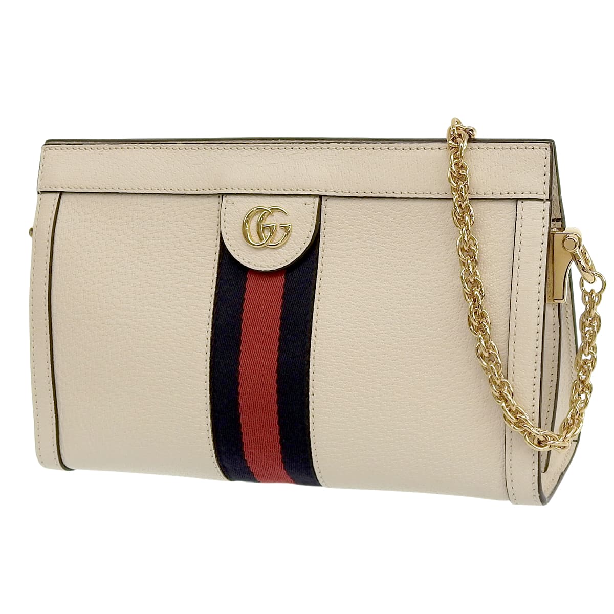 オフィディア シェリーライン チェーンショルダーバッグ レザー ベージュ 503877