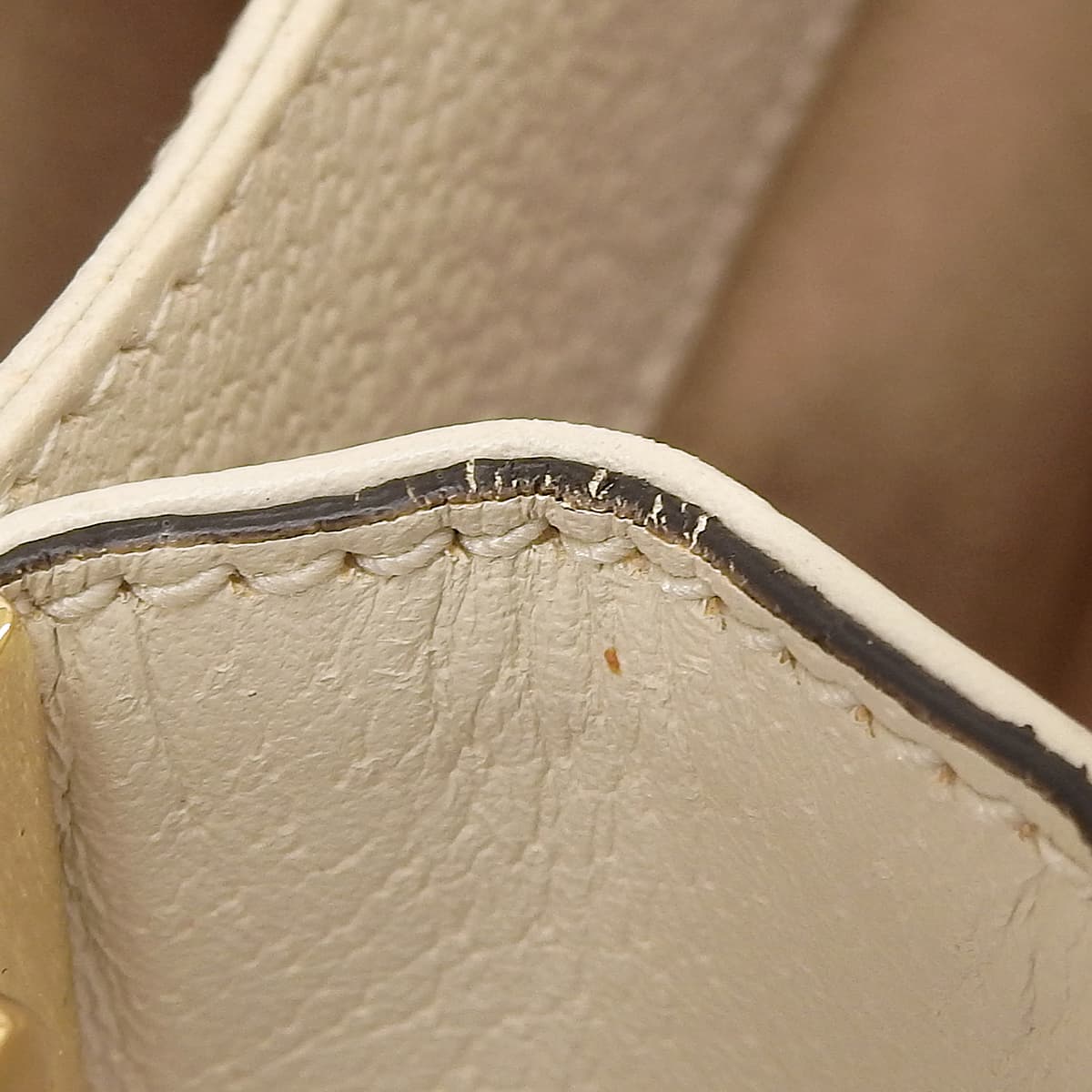 オフィディア シェリーライン チェーンショルダーバッグ レザー ベージュ 503877