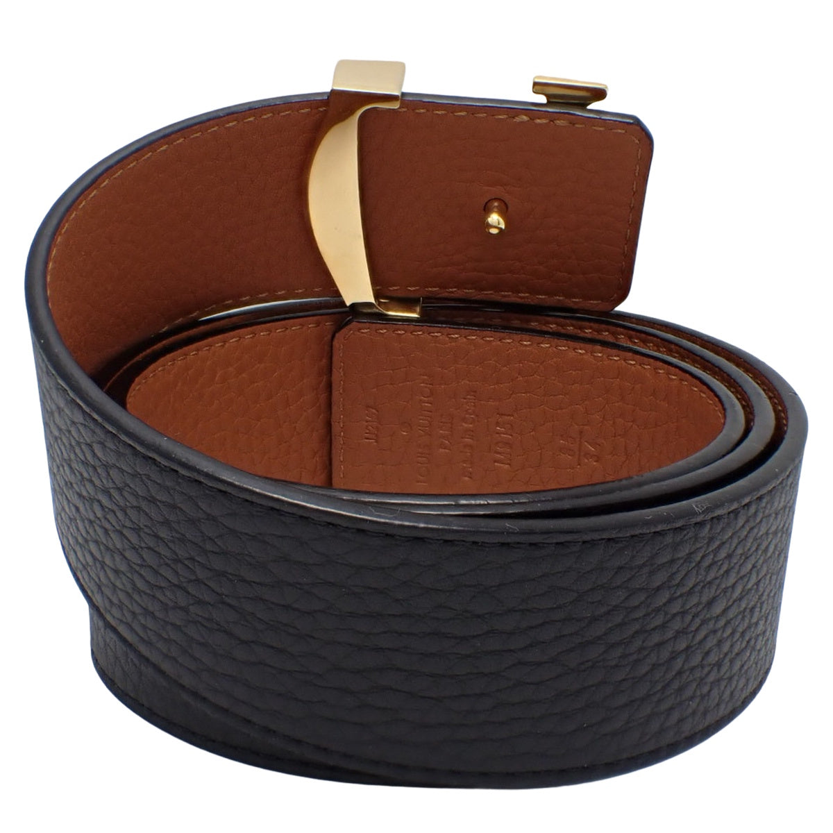 LV Initial 腰带 - 40毫米双面 85/34 Taurillon 小牛皮 黑色 M9151