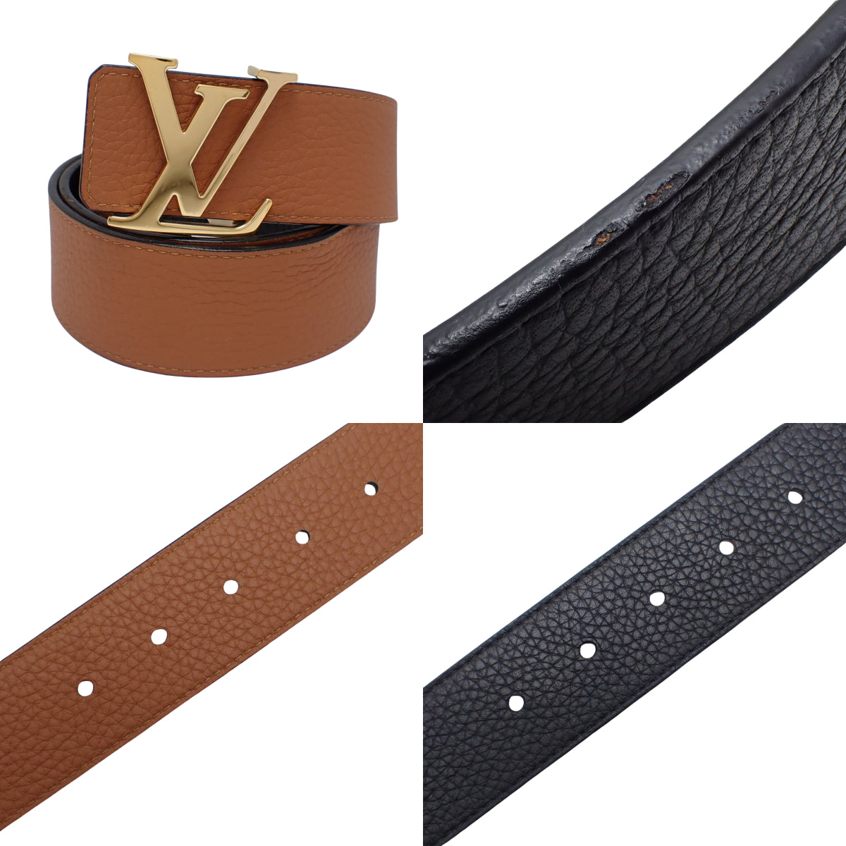 LV Initial 腰带 - 40毫米双面 85/34 Taurillon 小牛皮 黑色 M9151