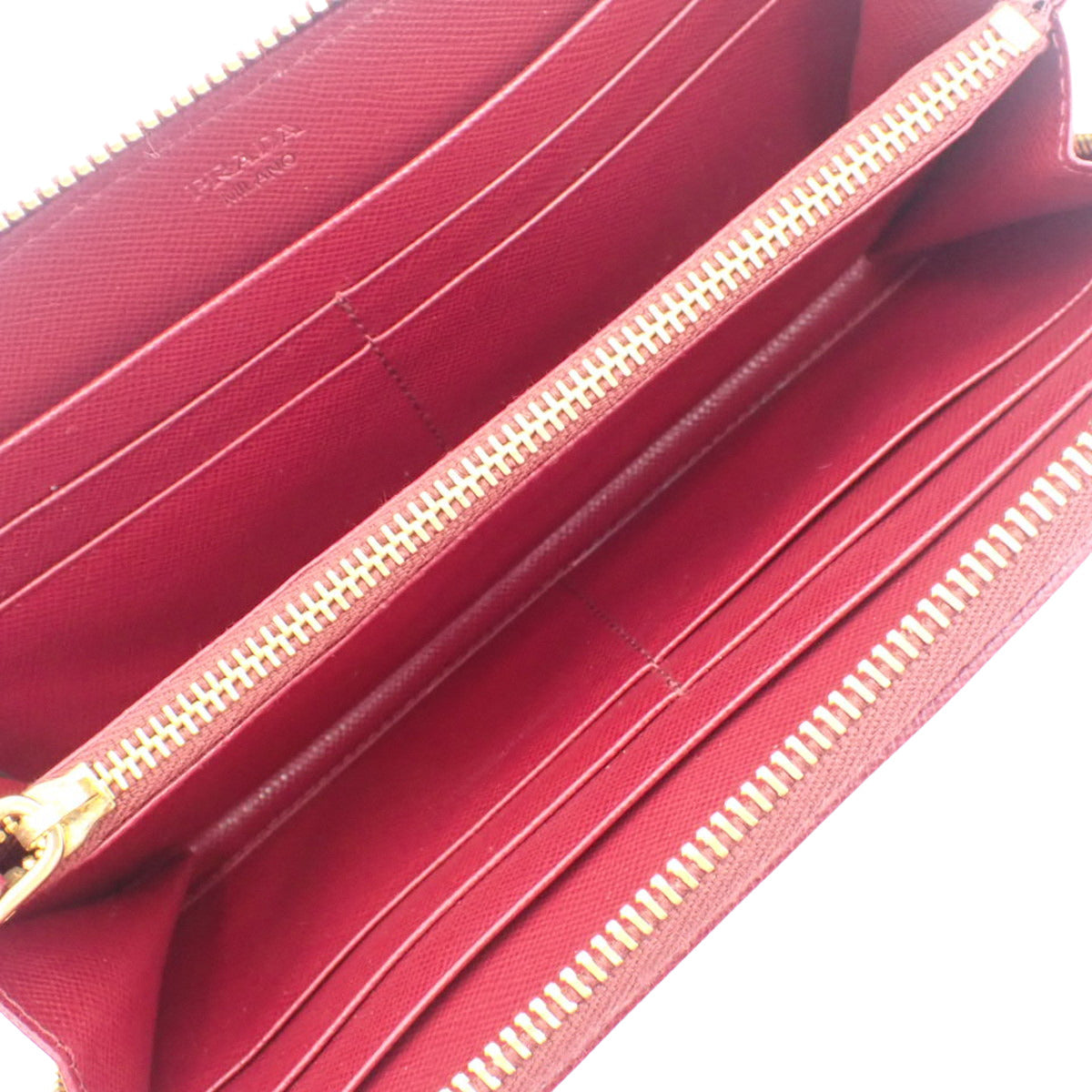 Round zipper long wallet nylon TESSUTO Bordeaux