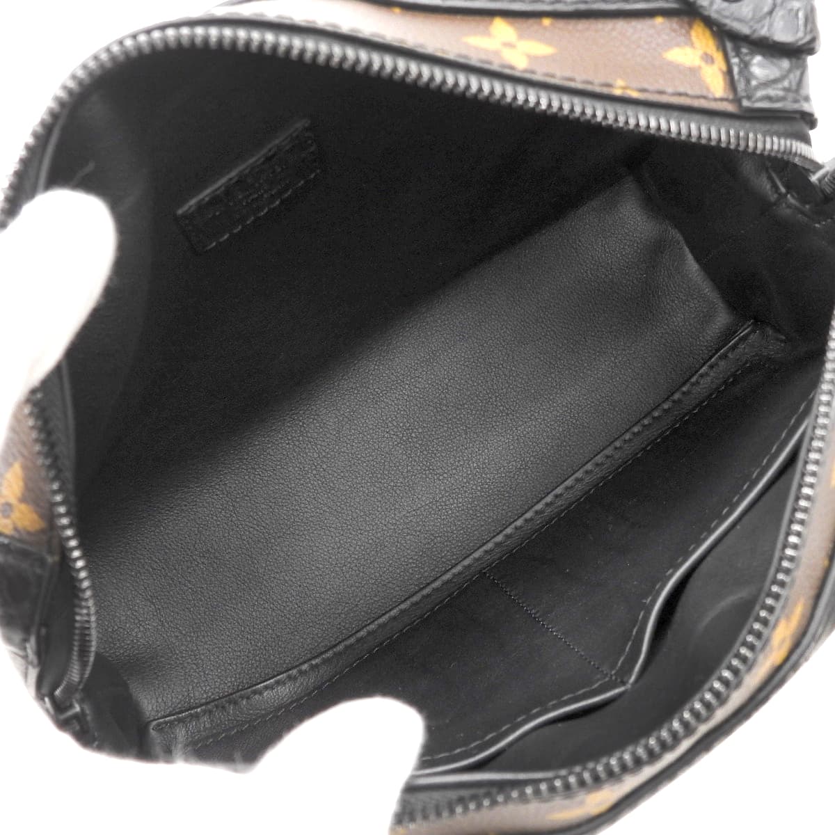 Monogram Soft Trunk Crocodile Brown Black N98255