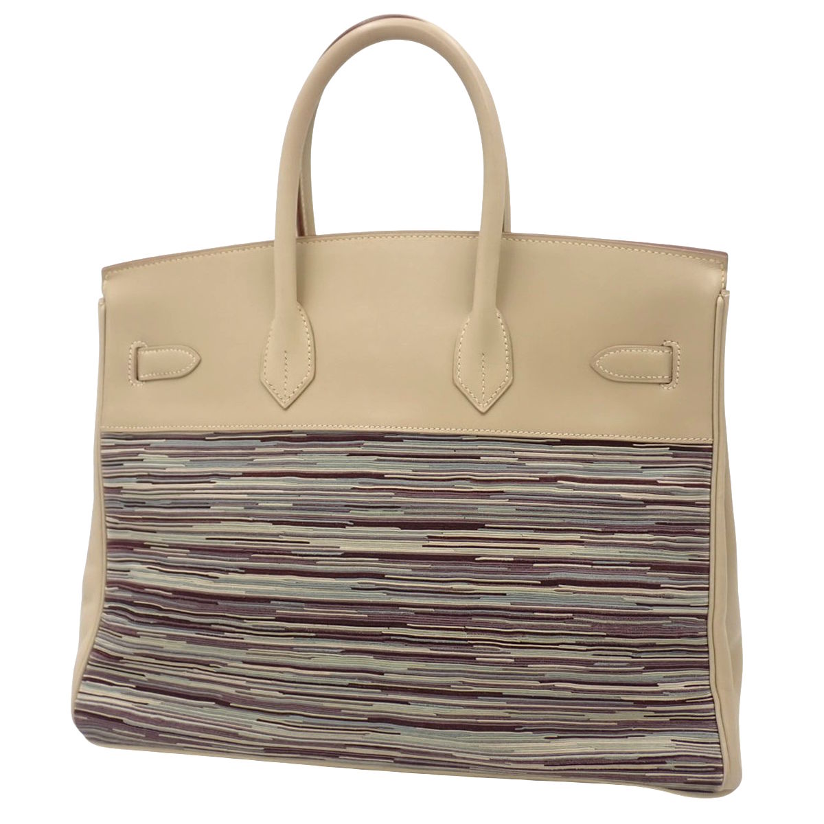 バーキン35 ヴィブラート ボックスカーフ ベージュ マルチカラー ゴールド金具 □E刻印