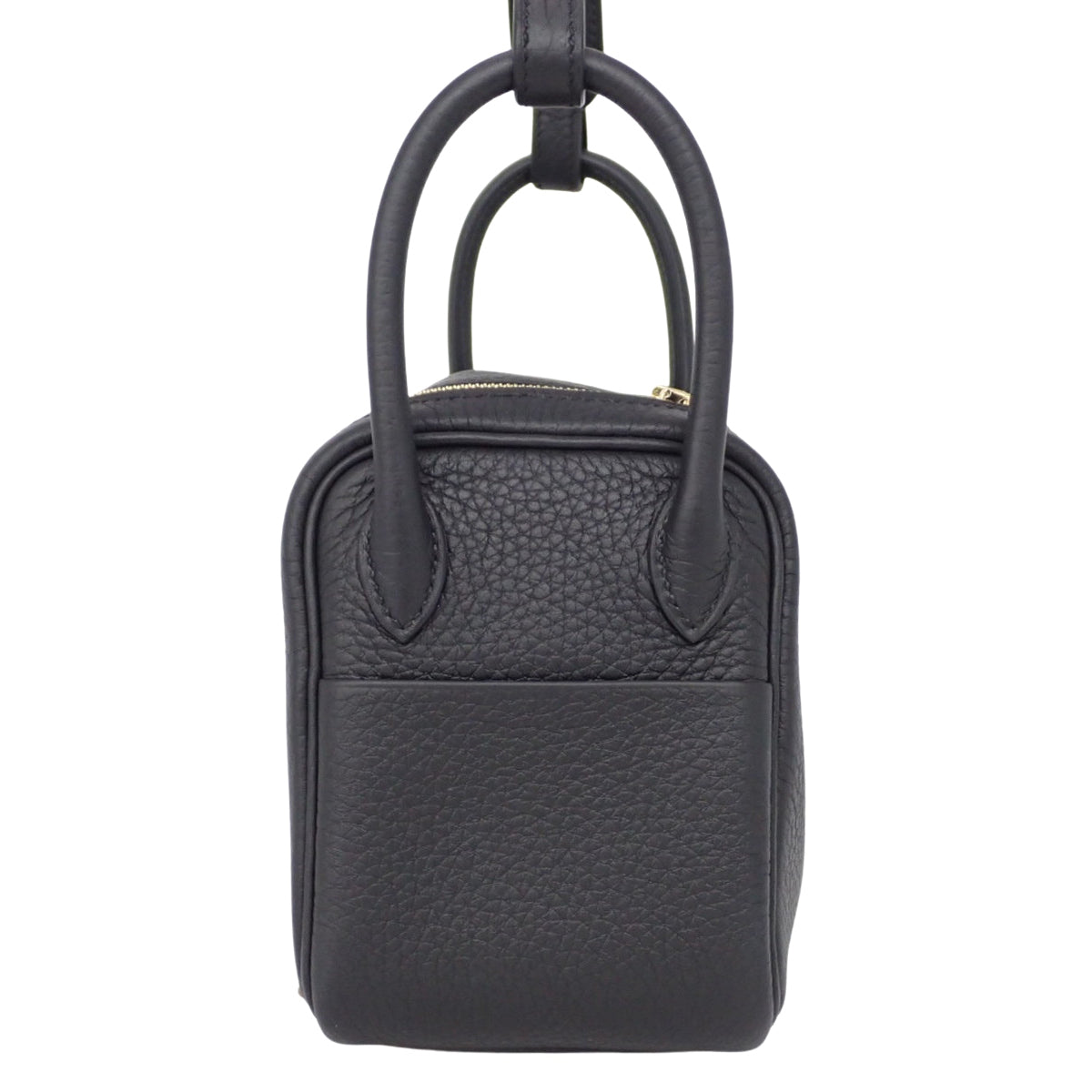 [未使用] Lindy Mini Taurillon Clemence 皮革黑色金色五金带印章