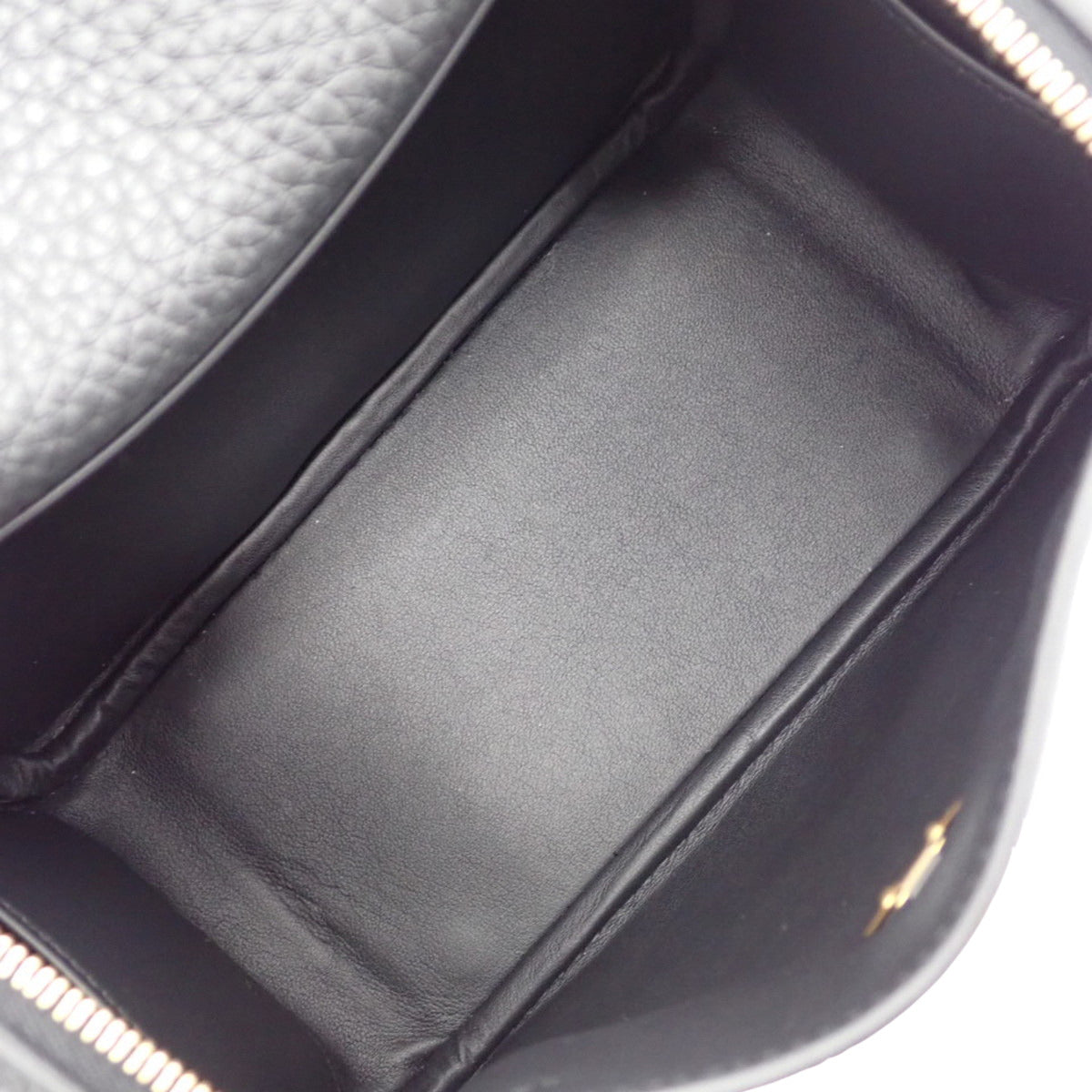 [未使用] Lindy Mini Taurillon Clemence 皮革黑色金色五金带印章