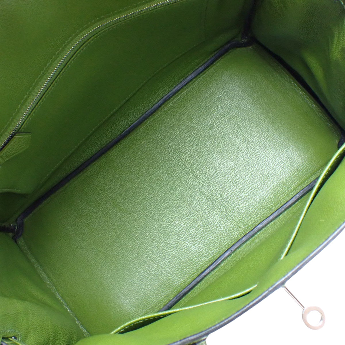 Birkin 30 Polosus鳄鱼皮，茴香绿，银色五金，Q印记