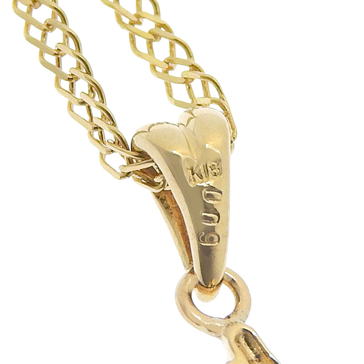 Diamond necklace D0.09 Yellow gold K18YG 3.2g