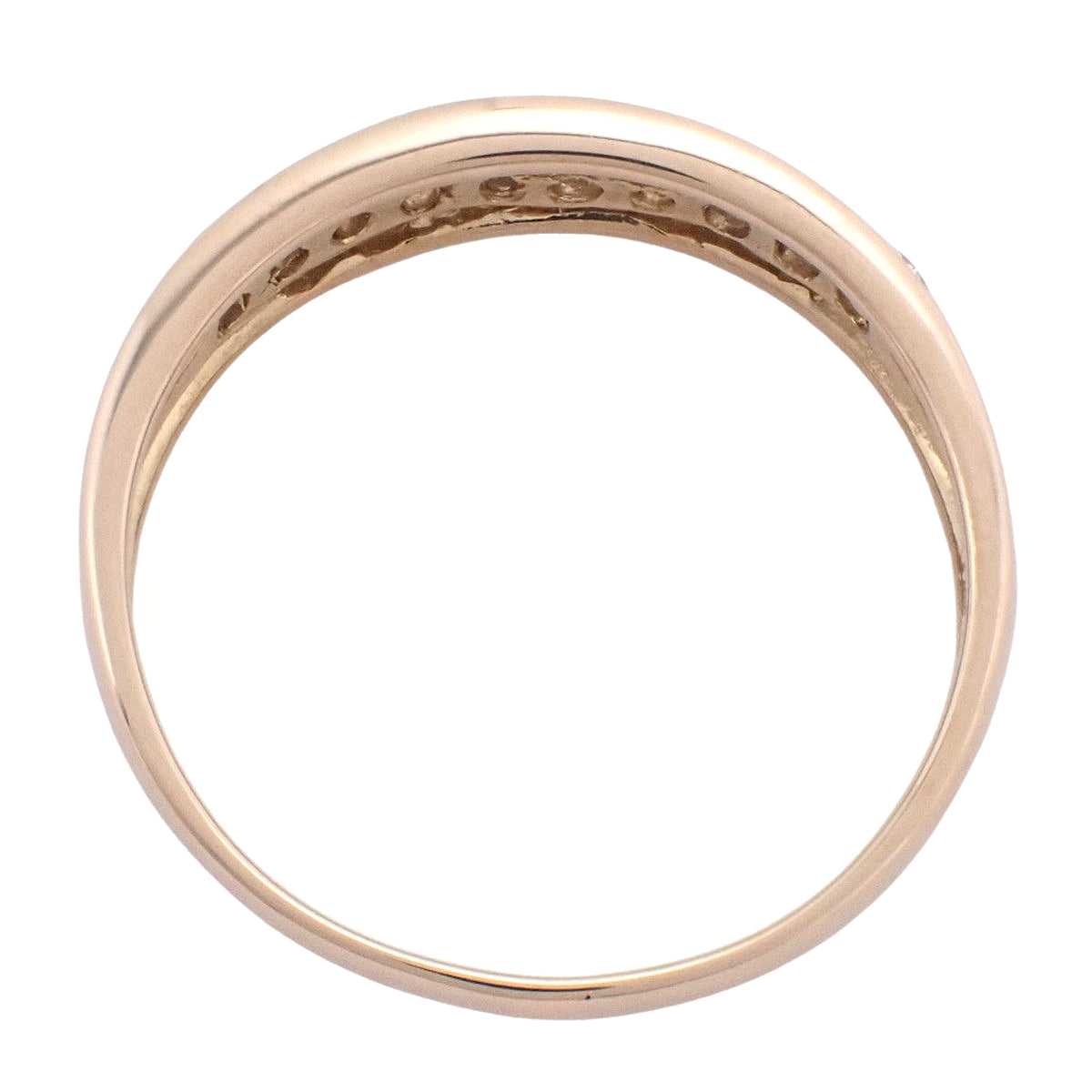 Diamond Ring D0.25 Pink Gold K18PG Size 12 (US 6) 2.0g