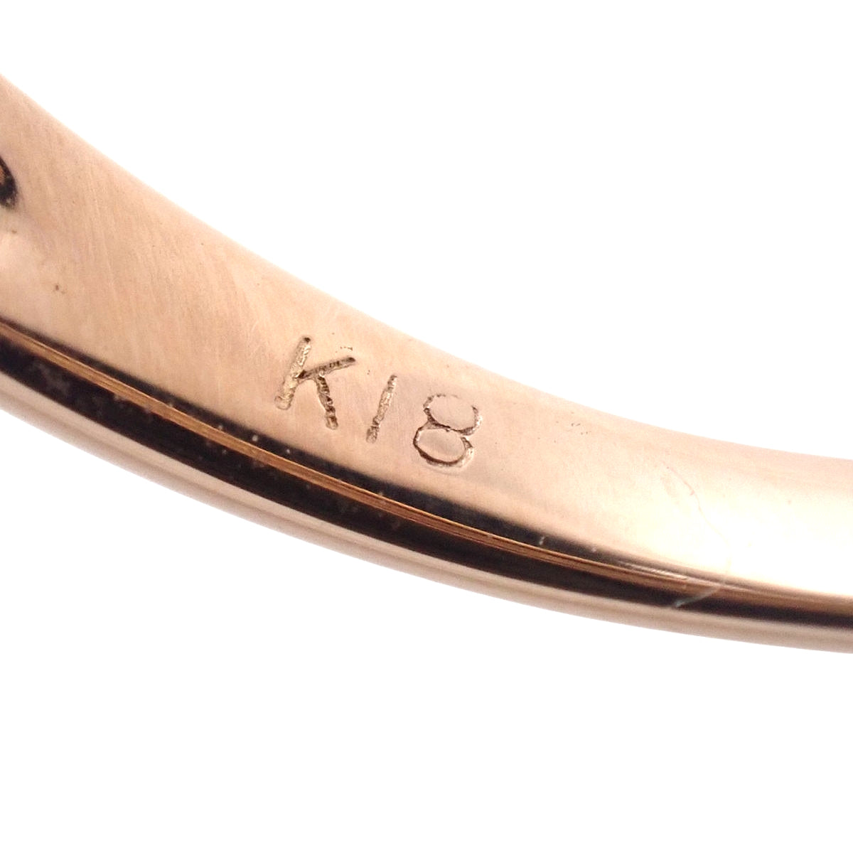 Diamond Ring D0.25 Pink Gold K18PG Size 12 (US 6) 2.0g
