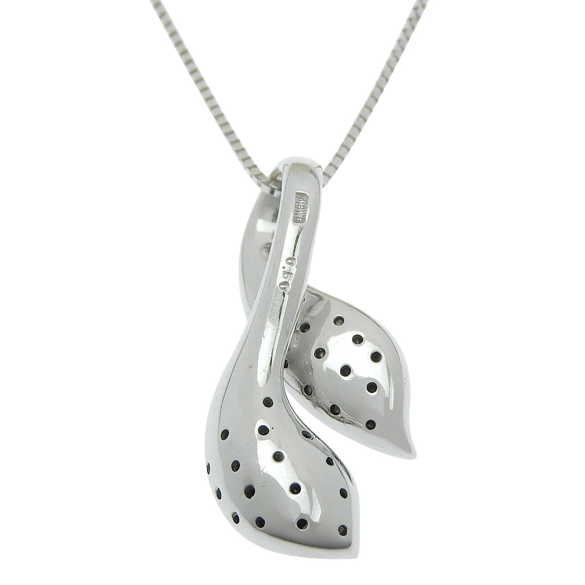 Black Diamond Necklace D0.50 White Gold K18WG