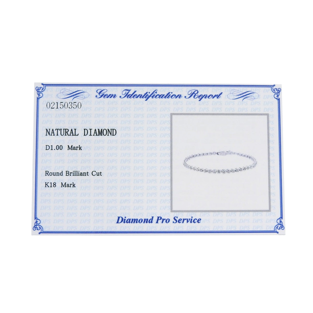 ダイヤモンド テニスブレスレット D1.00 ホワイトゴールド K18WG 6.3g