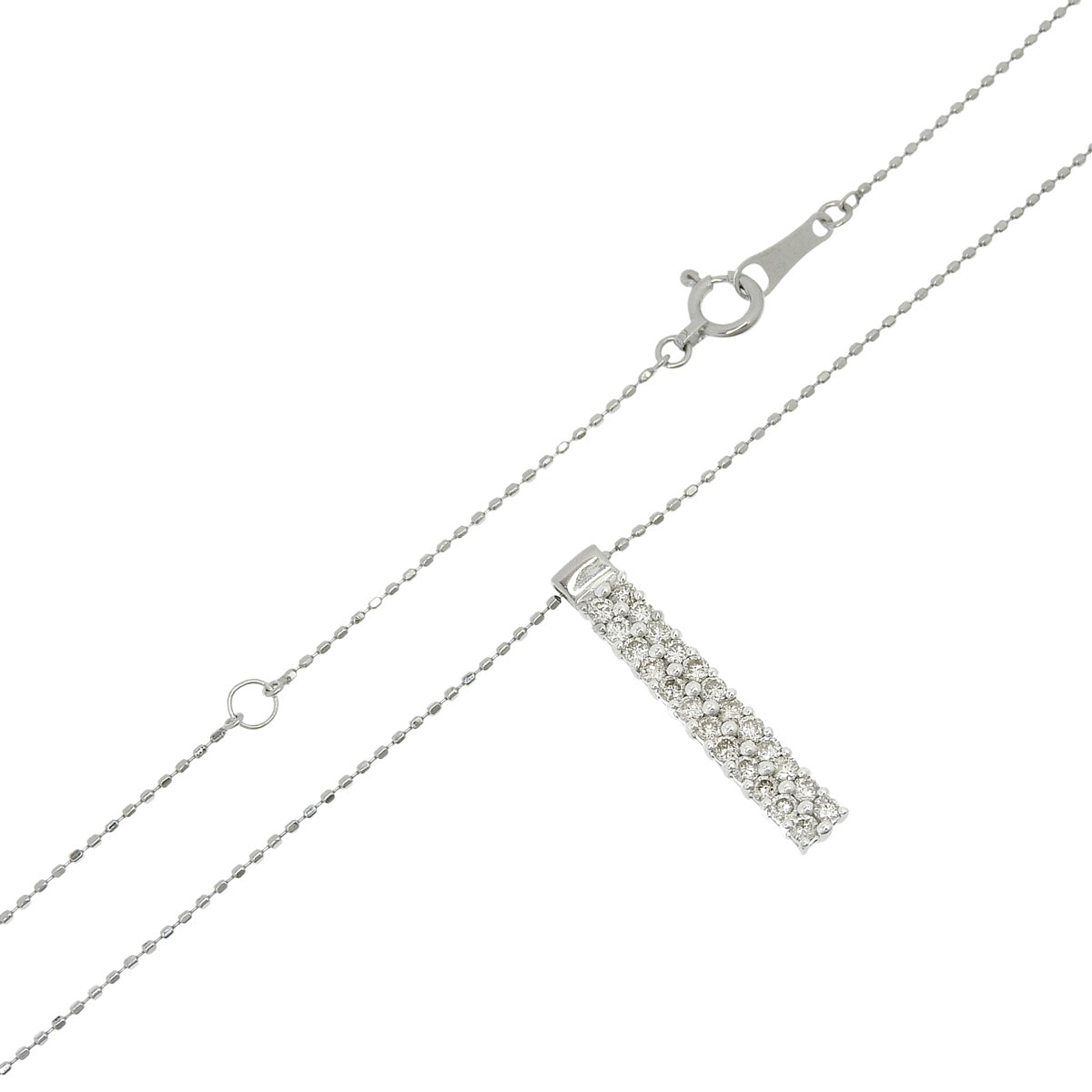 ダイヤ ネックレス D0.5 ホワイトゴールド K18WG 2.3g