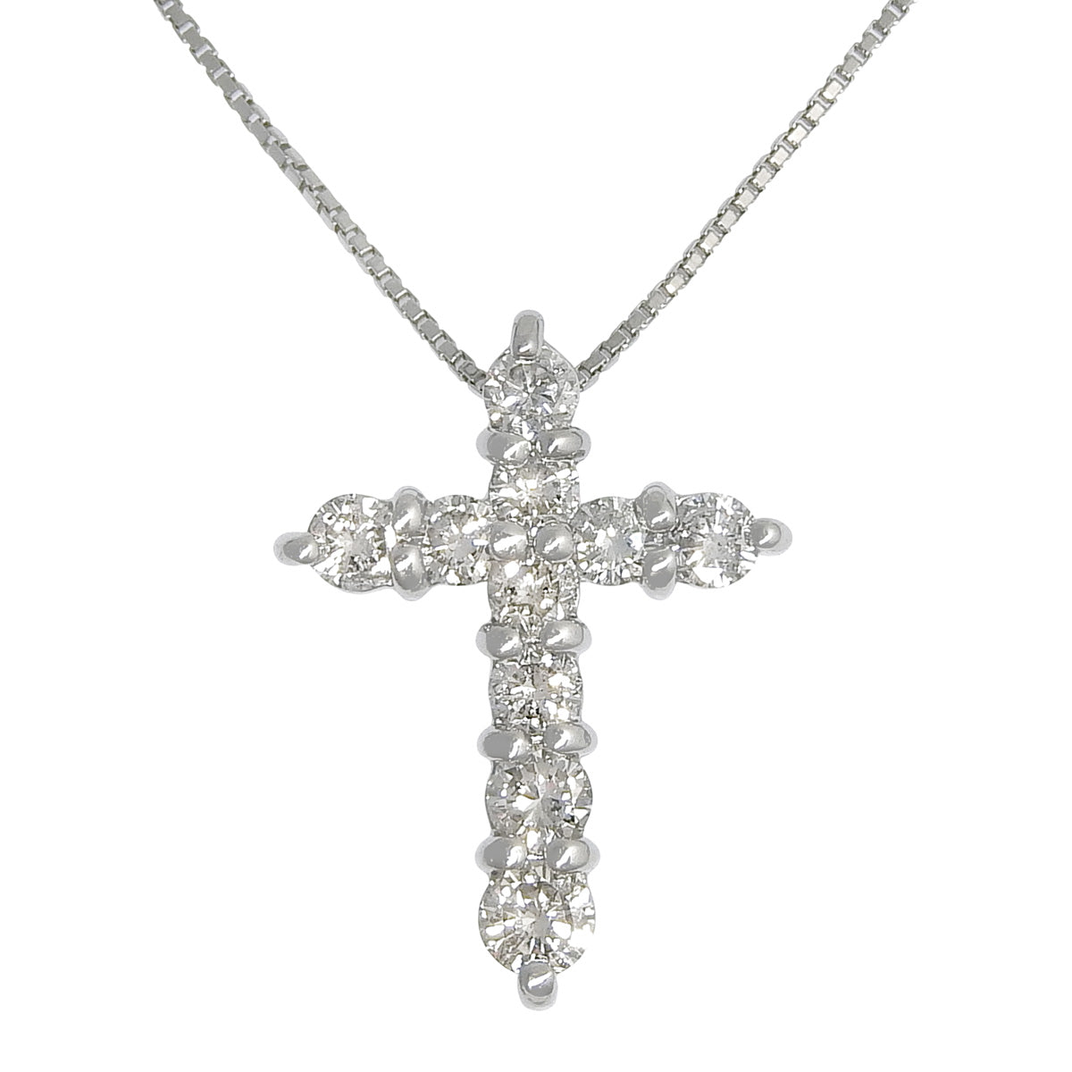 Cross Diamond Pendant D0.50 Platinum Pt900 Platinum Pt850 3.4g