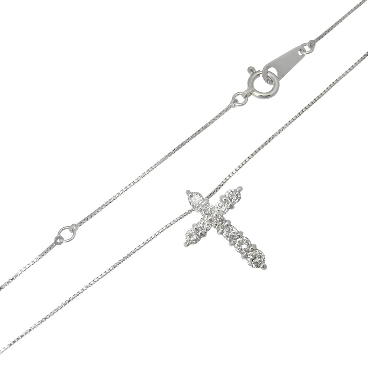 クロス ダイヤモンド ペンダント D0.50 プラチナ Pt900 プラチナ Pt850 3.4g