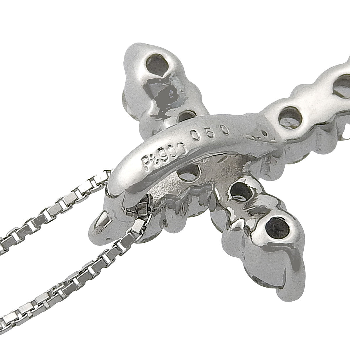 クロス ダイヤモンド ペンダント D0.50 プラチナ Pt900 プラチナ Pt850 3.4g