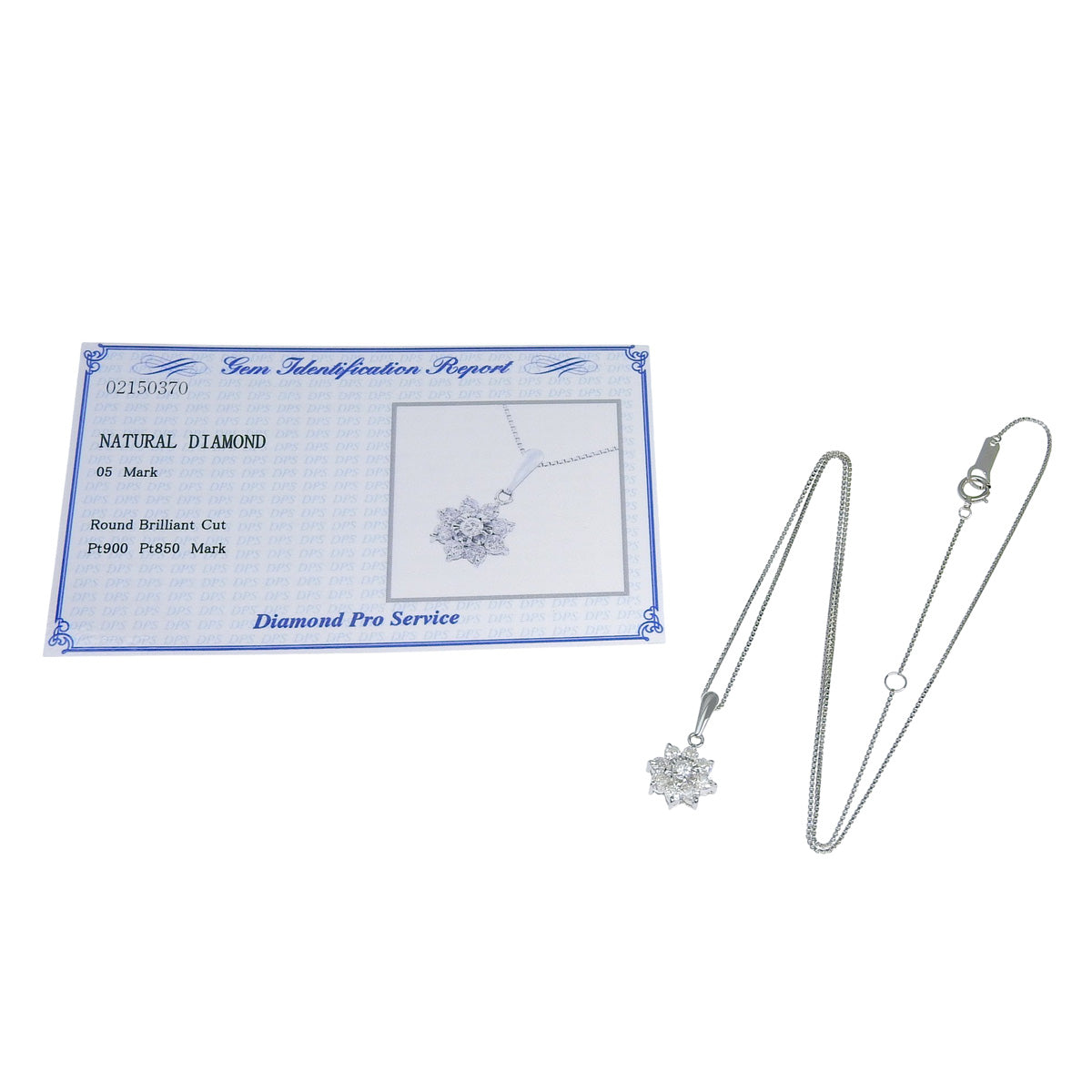 ダイヤモンド フラワー ペンダント D0.5 プラチナ Pt900 プラチナ Pt850 3.3g