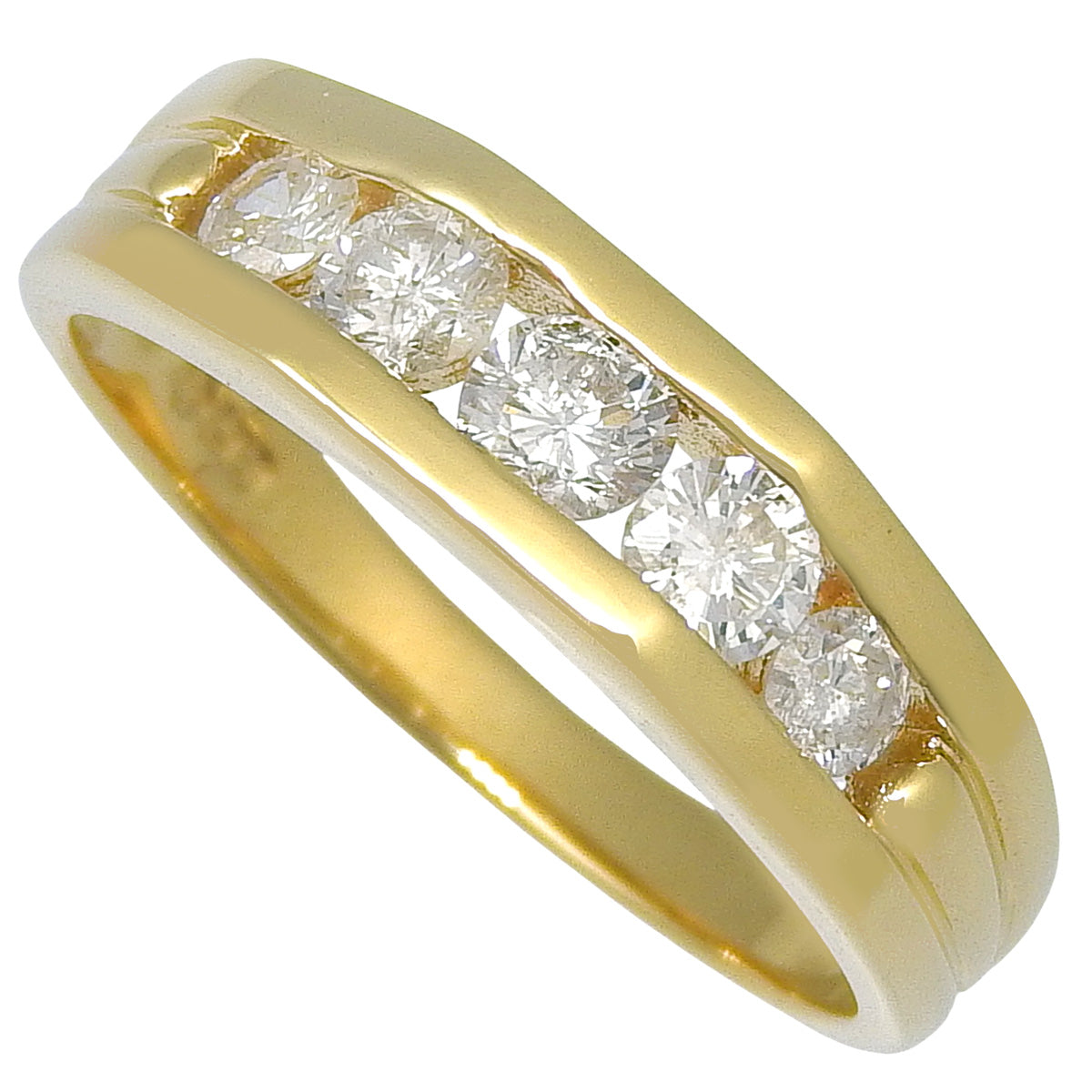 5PD ダイヤモンド リング D0.51 イエローゴールド K18YG 3.5g