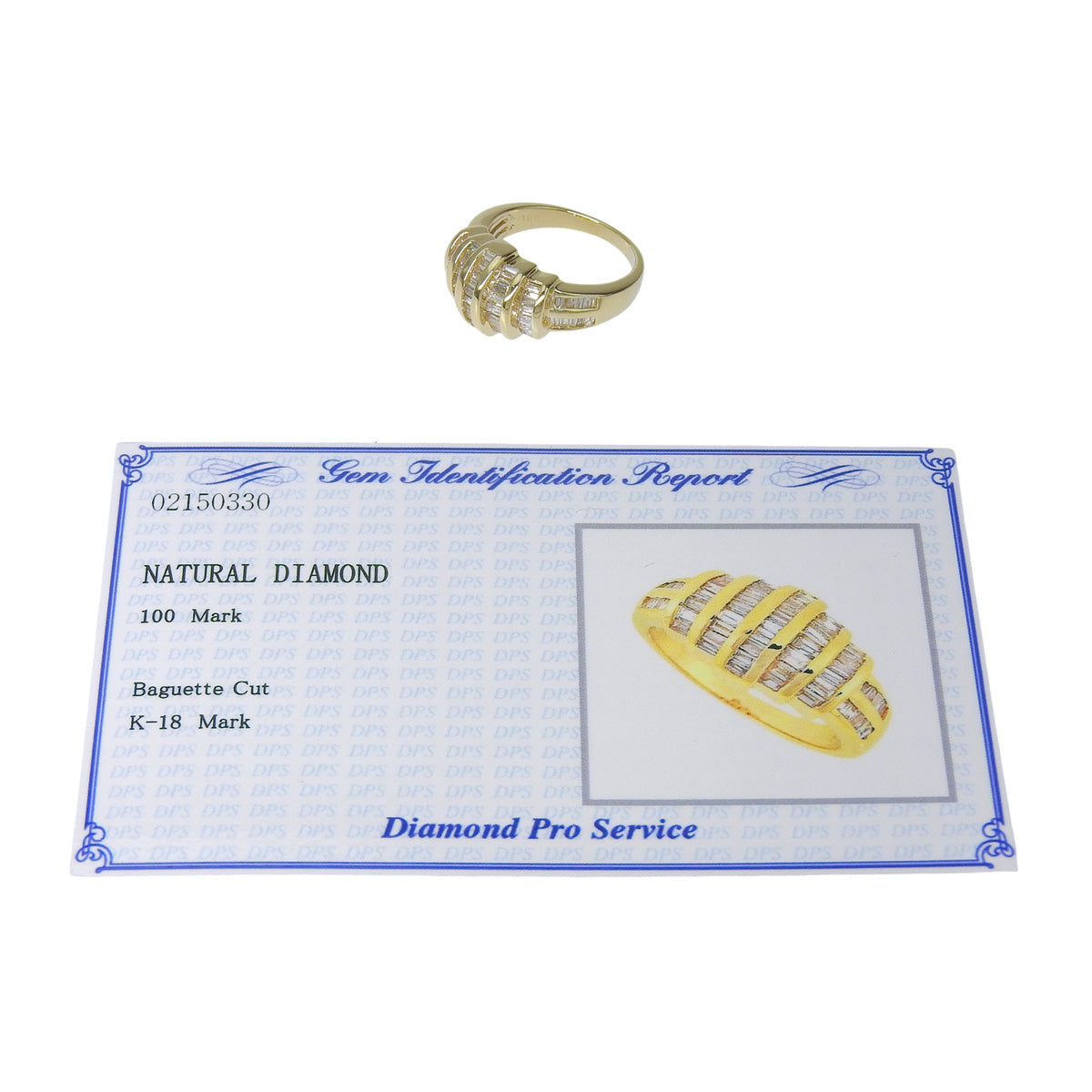 Diamond ring D1.00 Yellow gold K18YG 7.3g