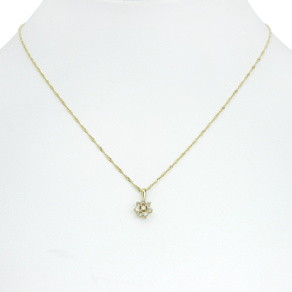 Diamond necklace D0.25 Yellow gold K18YG
